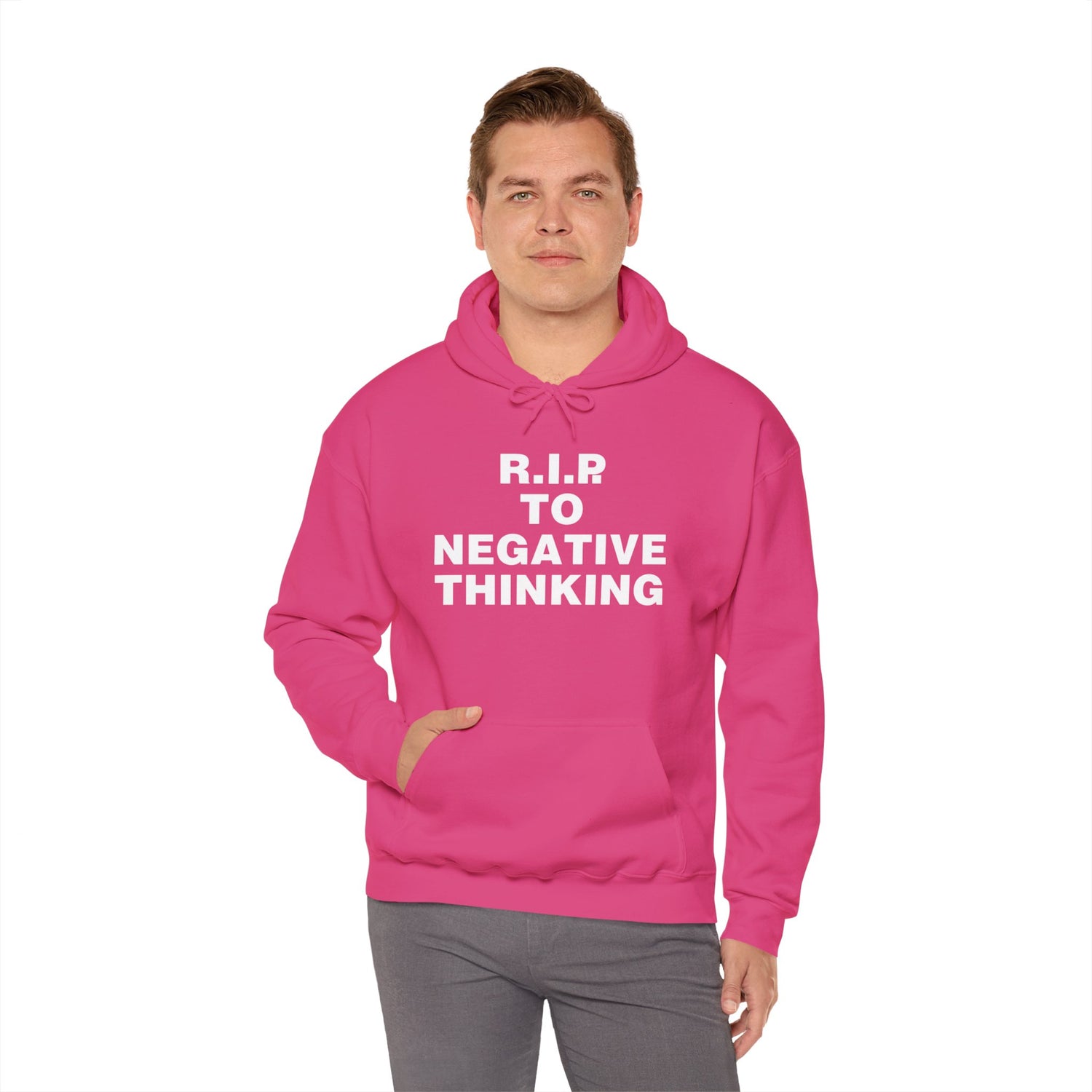 R.I.P. to Negative Thinking Unisex Heavy Blend™ Hooded Sweatshirt - Positive Vibes Apparel