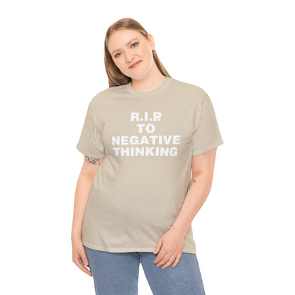 R.I.P. to Negative Thinking Unisex Heavy Cotton Tee - Positive Vibes Apparel