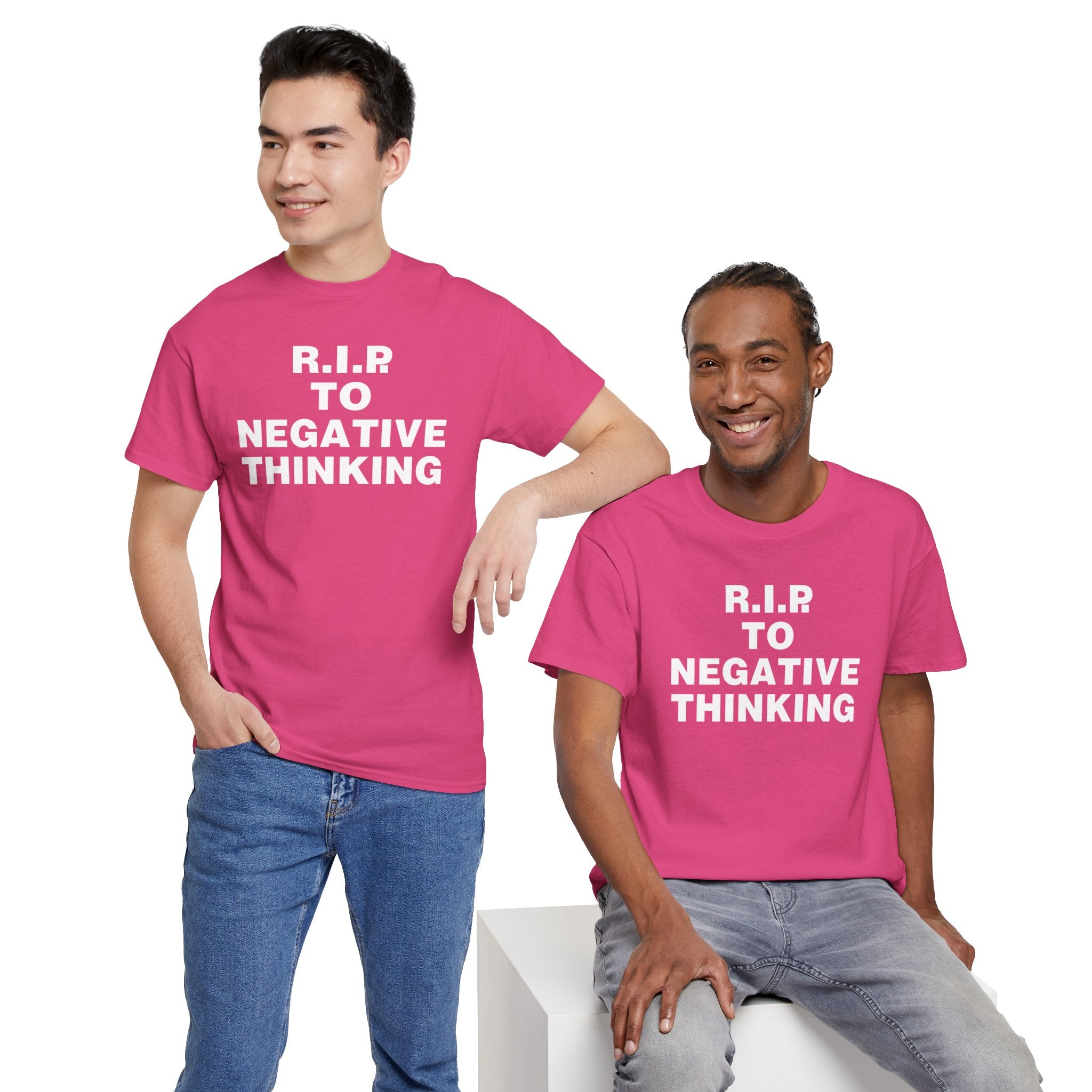 R.I.P. to Negative Thinking Unisex Heavy Cotton Tee - Positive Vibes Apparel