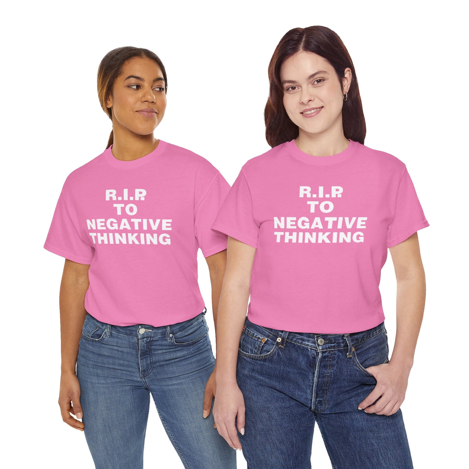 R.I.P. to Negative Thinking Unisex Heavy Cotton Tee - Positive Vibes Apparel