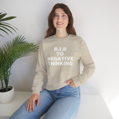 R.I.P. to Negative Thinking Unisex Heavy Blend Crewneck Sweatshirt - Cozy Motivational Apparel