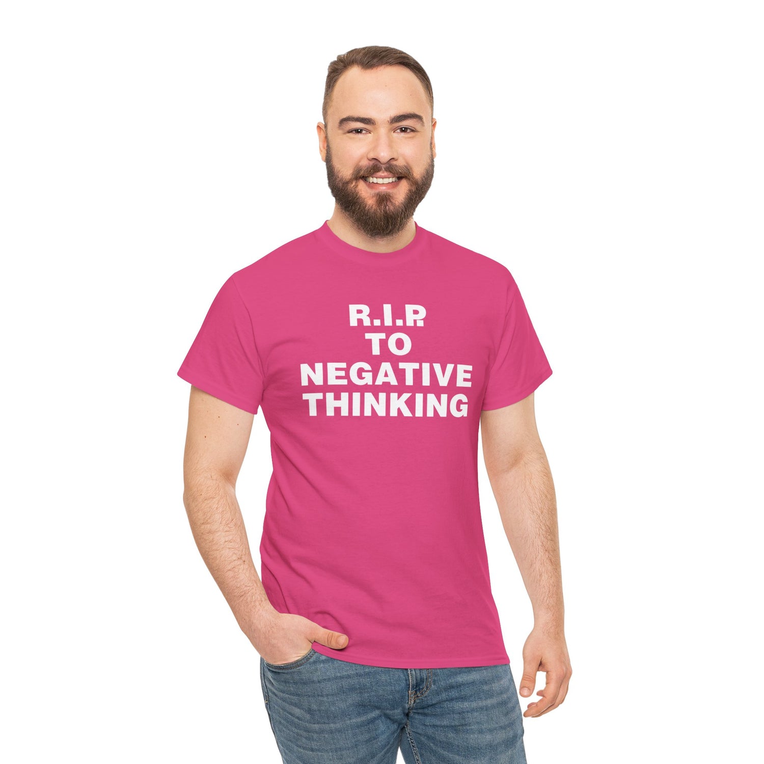 R.I.P. to Negative Thinking Unisex Heavy Cotton Tee - Positive Vibes Apparel