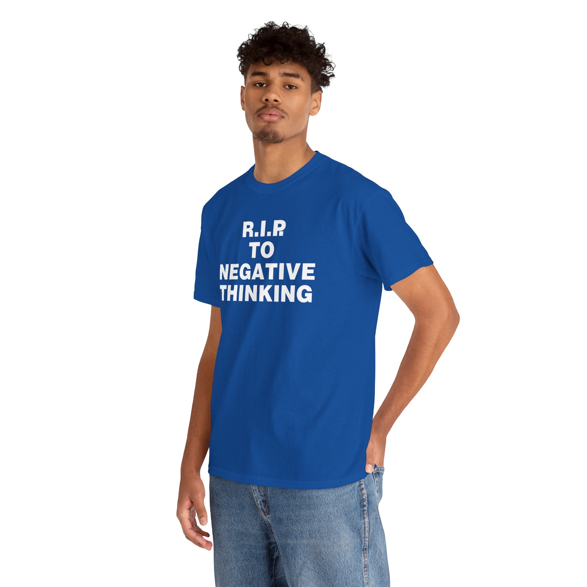 R.I.P. to Negative Thinking Unisex Heavy Cotton Tee - Positive Vibes Apparel