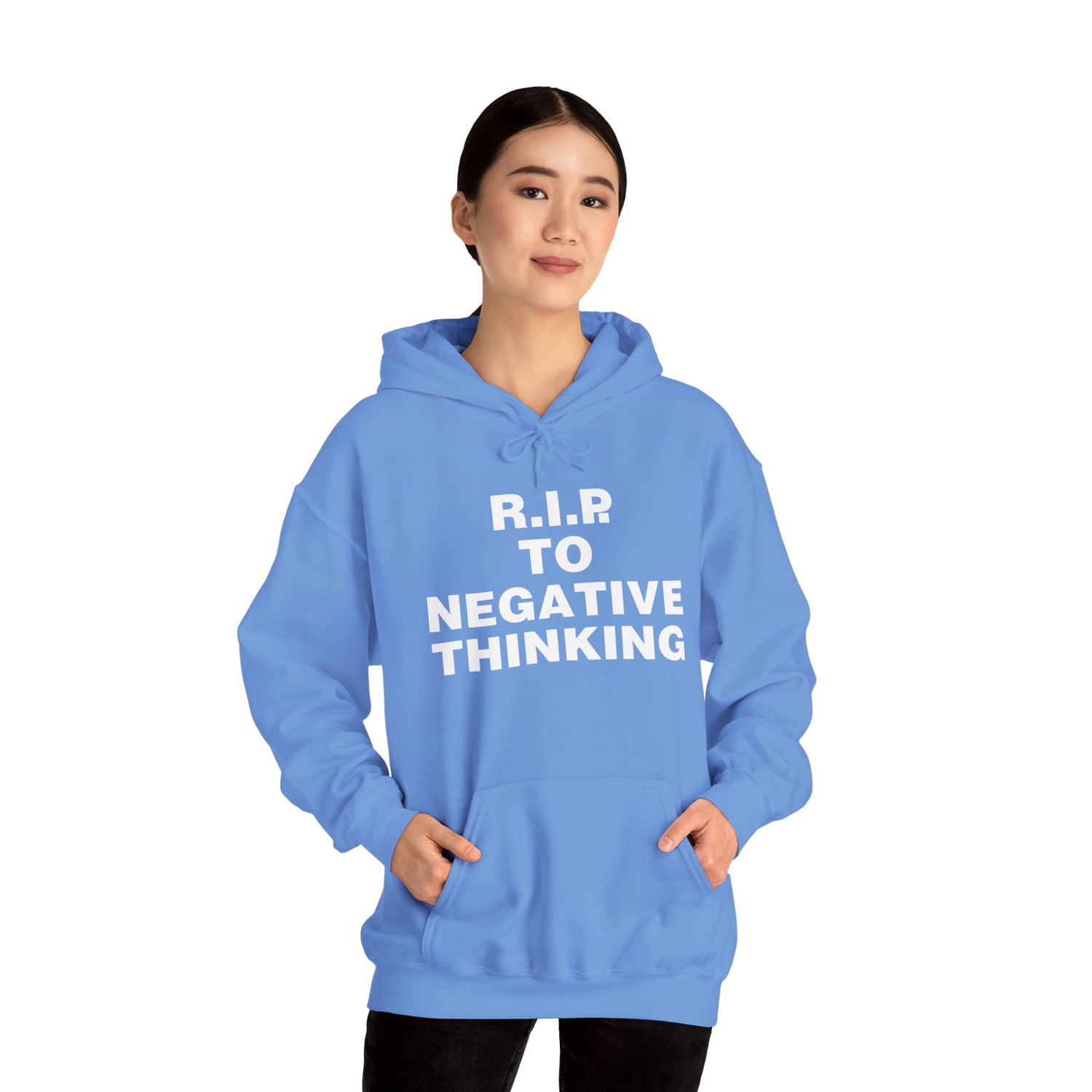 R.I.P. to Negative Thinking Unisex Heavy Blend™ Hooded Sweatshirt - Positive Vibes Apparel