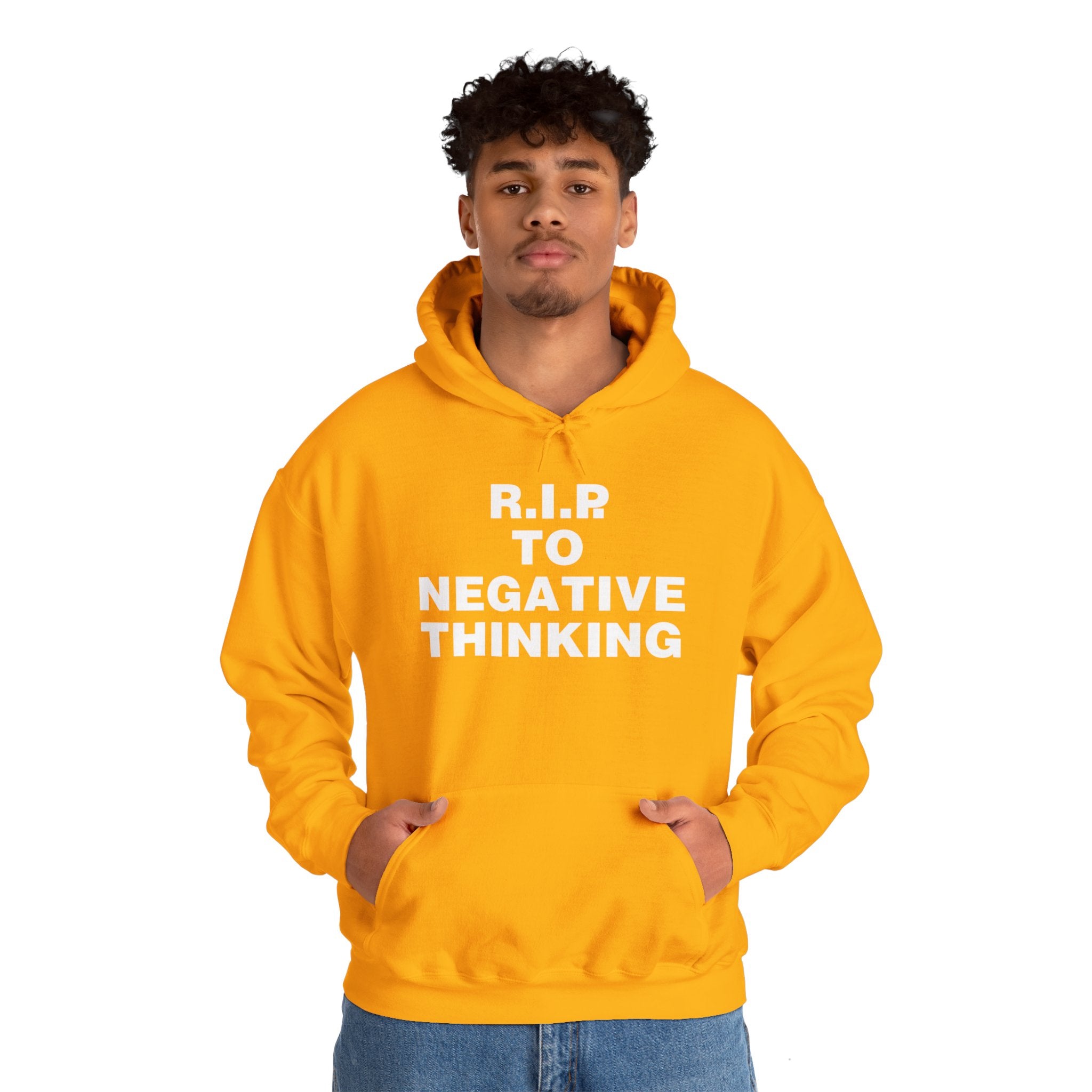 R.I.P. to Negative Thinking Unisex Heavy Blend™ Hooded Sweatshirt - Positive Vibes Apparel