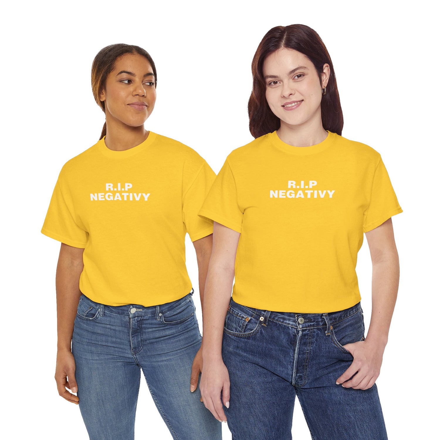 R.I.P. Negativity Unisex Heavy Cotton Tee - Embrace Positivity with Style