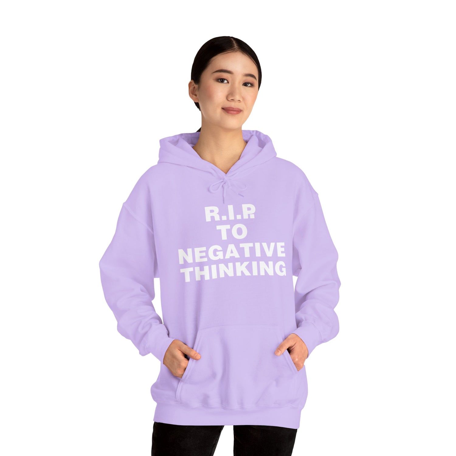 R.I.P. to Negative Thinking Unisex Heavy Blend™ Hooded Sweatshirt - Positive Vibes Apparel