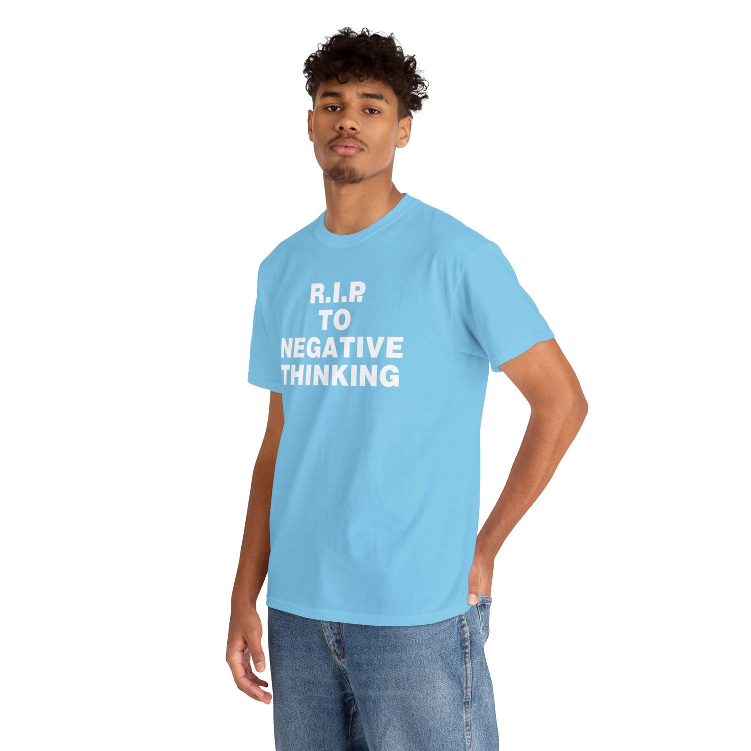 R.I.P. to Negative Thinking Unisex Heavy Cotton Tee - Positive Vibes Apparel