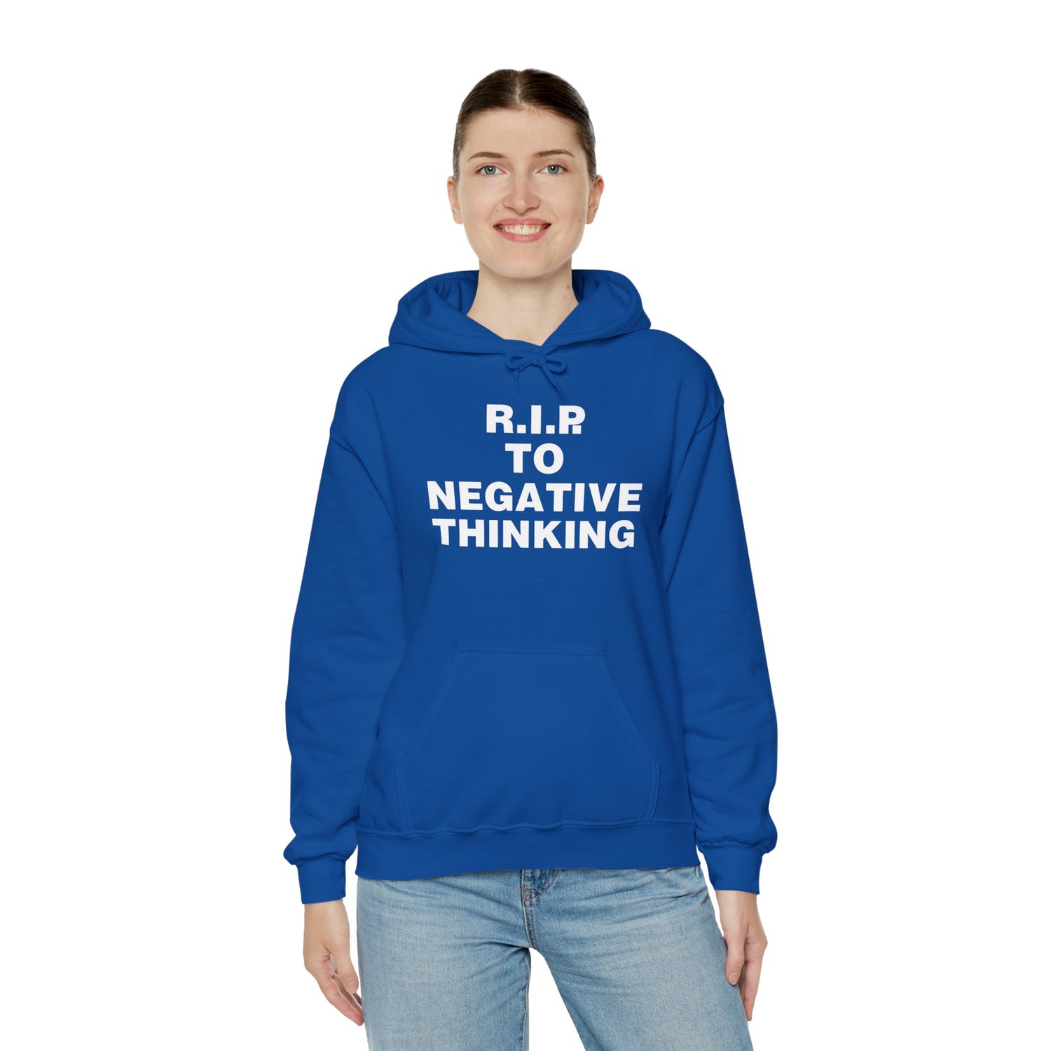 R.I.P. to Negative Thinking Unisex Heavy Blend™ Hooded Sweatshirt - Positive Vibes Apparel