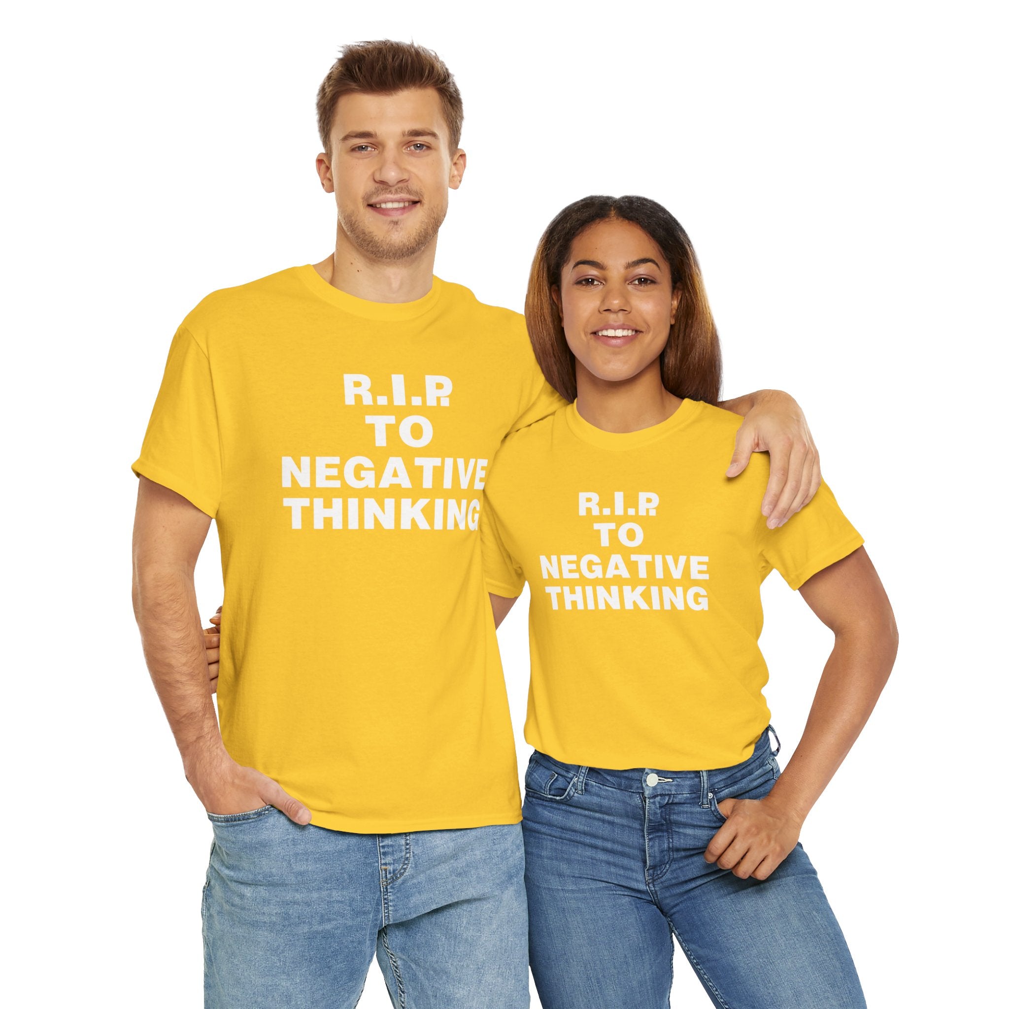 R.I.P. to Negative Thinking Unisex Heavy Cotton Tee - Positive Vibes Apparel