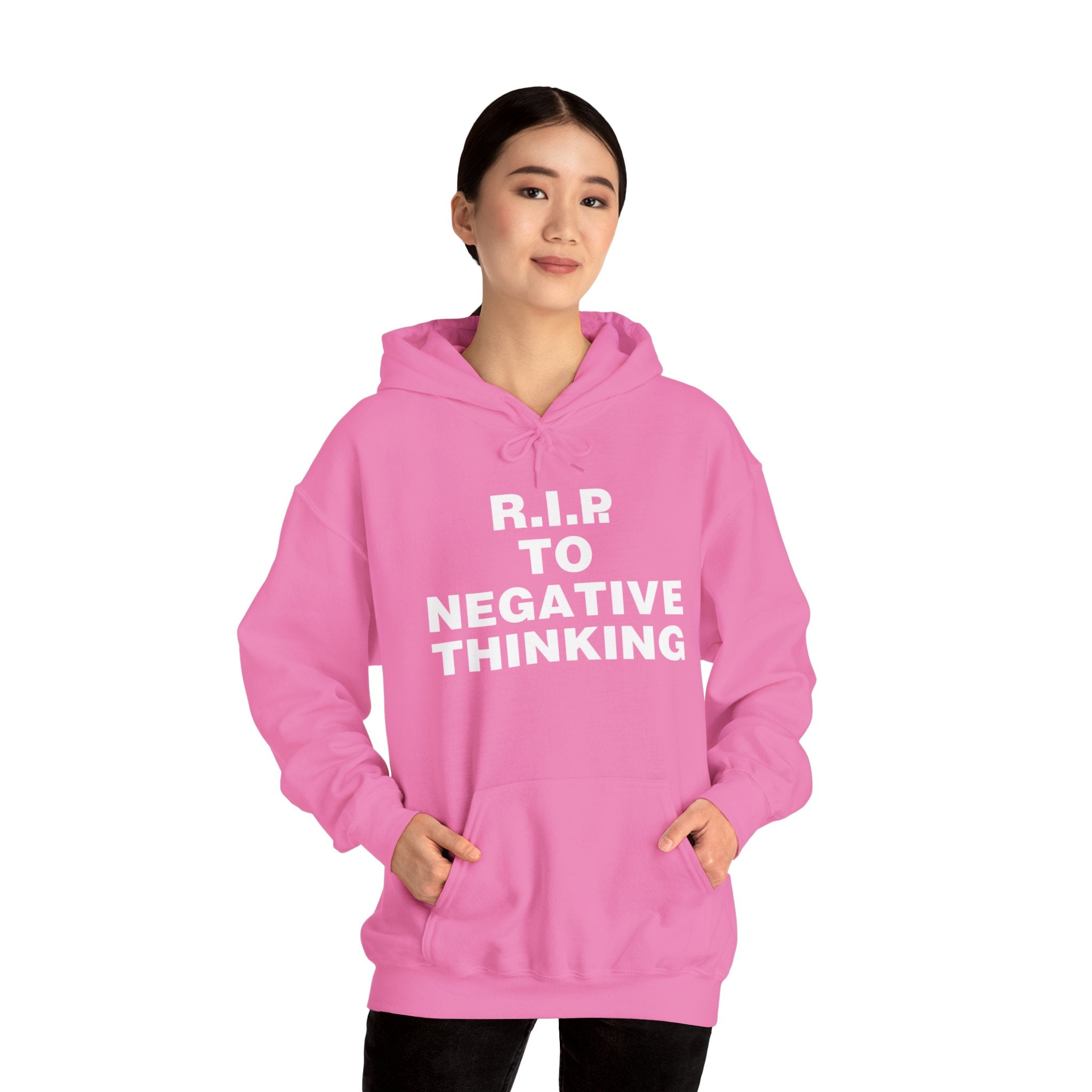 R.I.P. to Negative Thinking Unisex Heavy Blend™ Hooded Sweatshirt - Positive Vibes Apparel