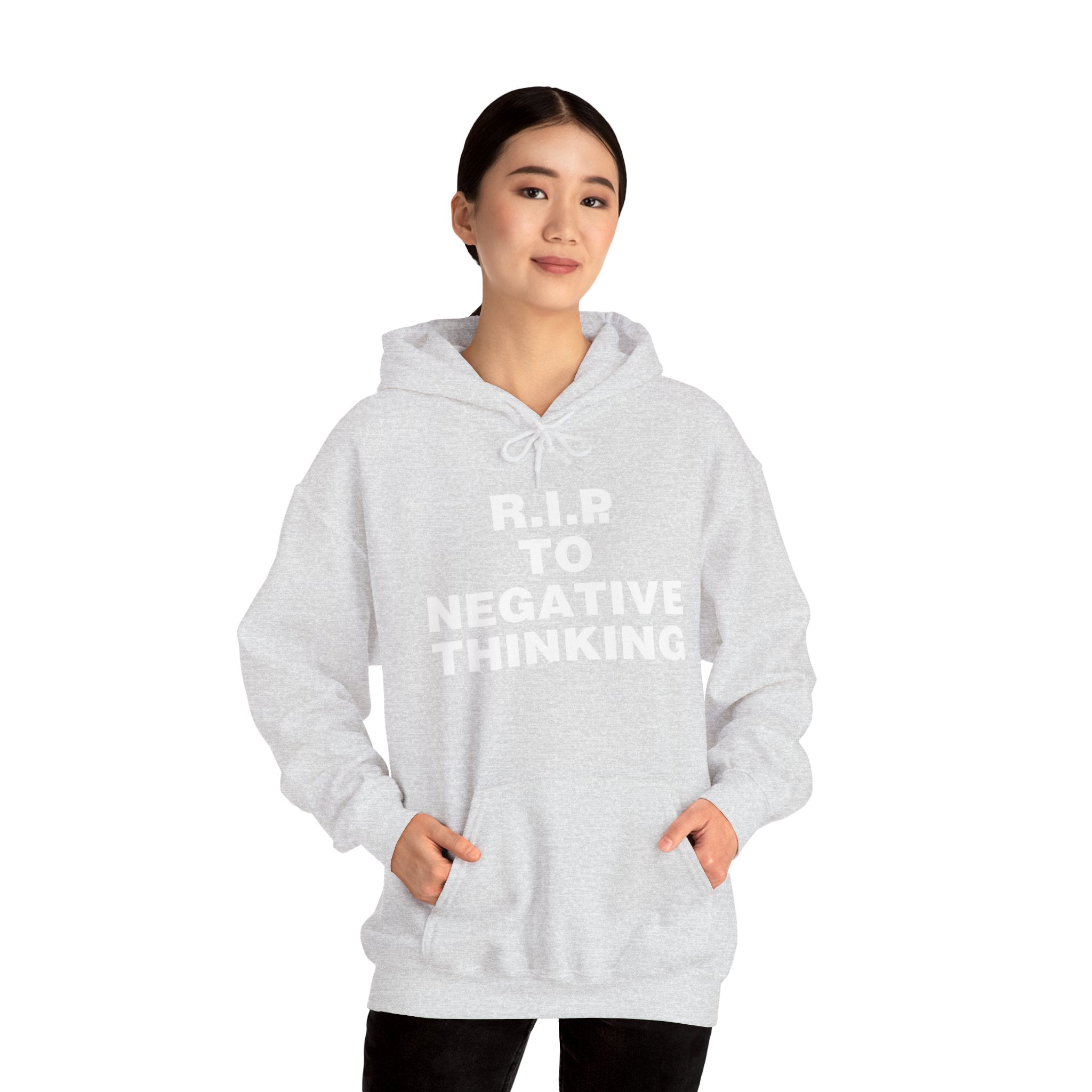 R.I.P. to Negative Thinking Unisex Heavy Blend™ Hooded Sweatshirt - Positive Vibes Apparel