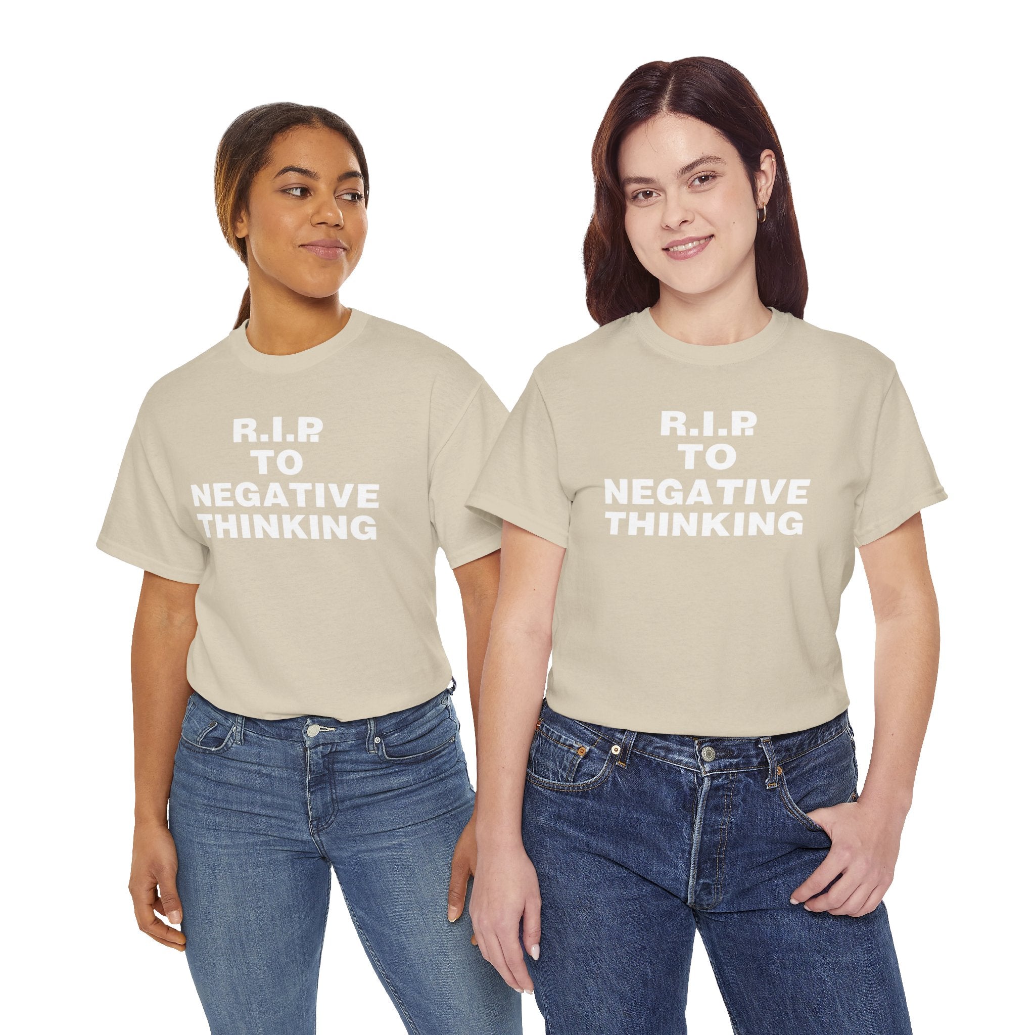 R.I.P. to Negative Thinking Unisex Heavy Cotton Tee - Positive Vibes Apparel