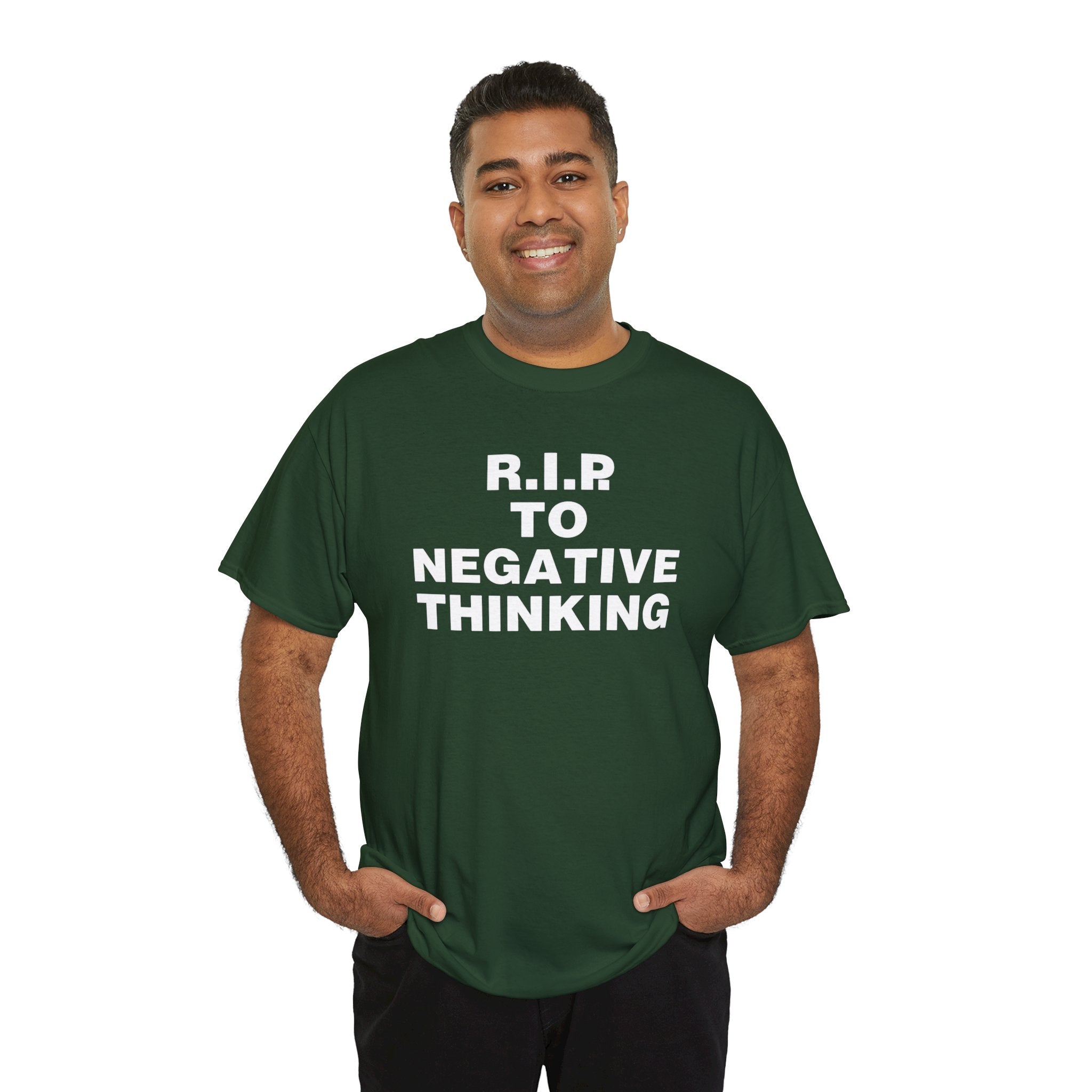 R.I.P. to Negative Thinking Unisex Heavy Cotton Tee - Positive Vibes Apparel