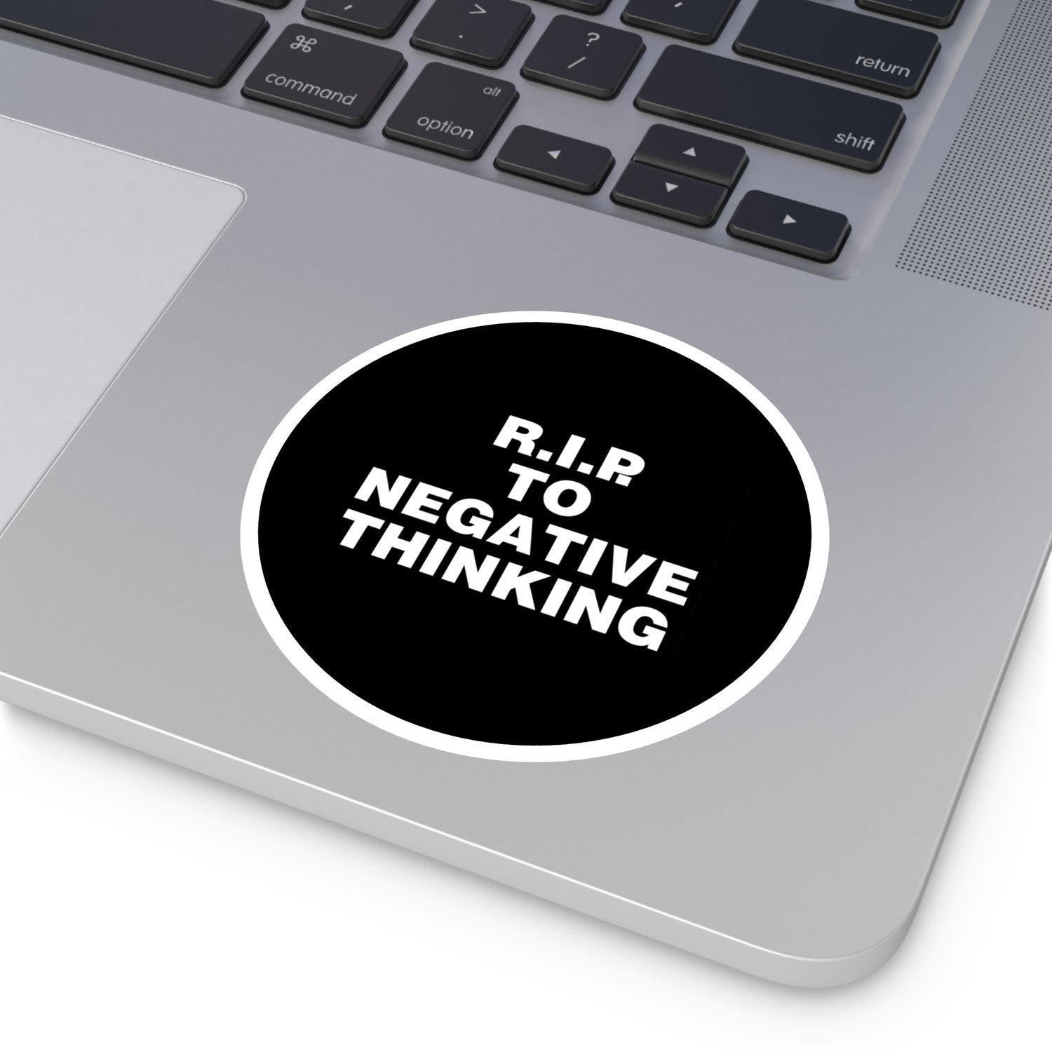 R.I.P. to Negative Thinking Round Stickers - Inspirational Indoor/Outdoor Decals