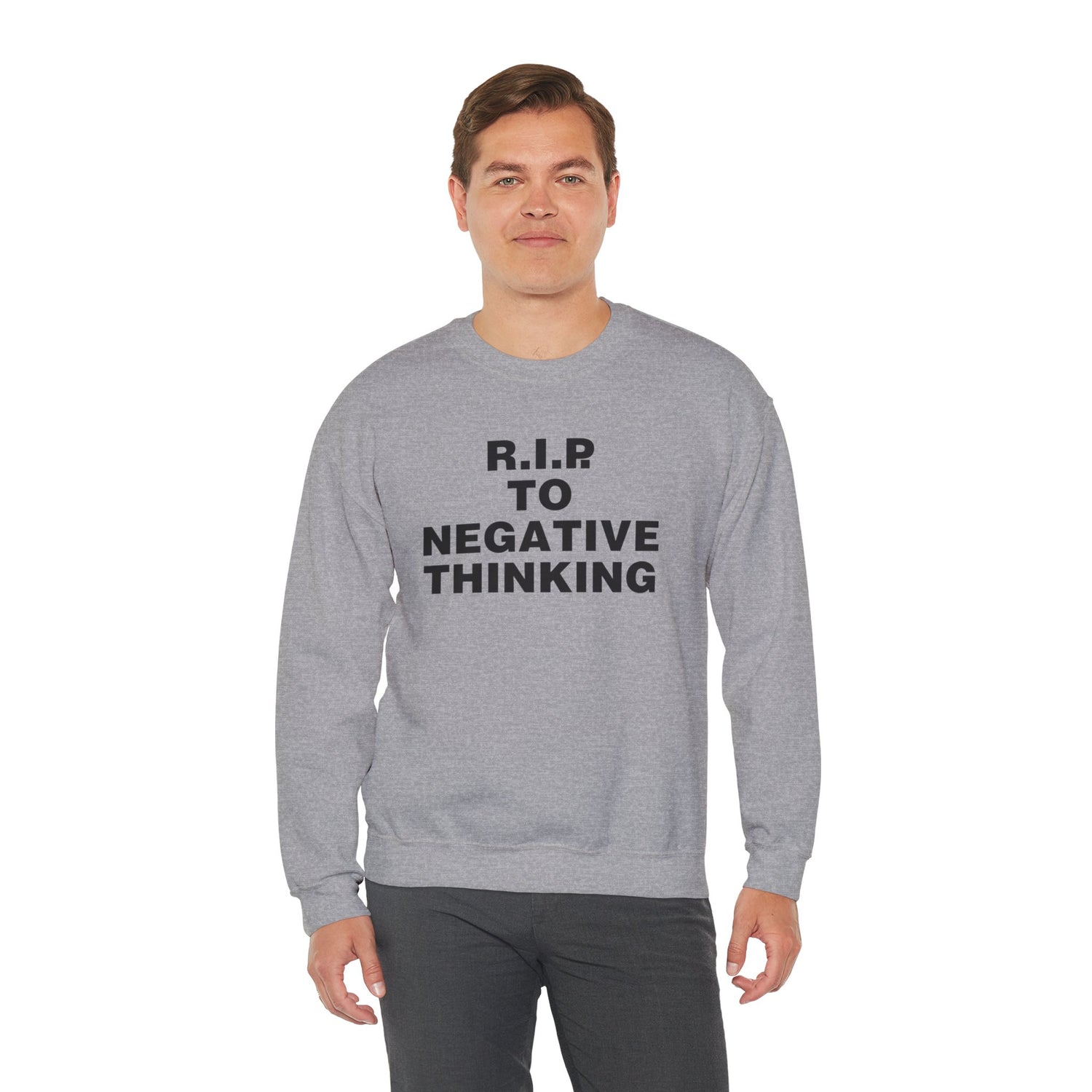 R.I.P. to Negative Thinking Crewneck Sweatshirt | Unisex Heavy Blend™