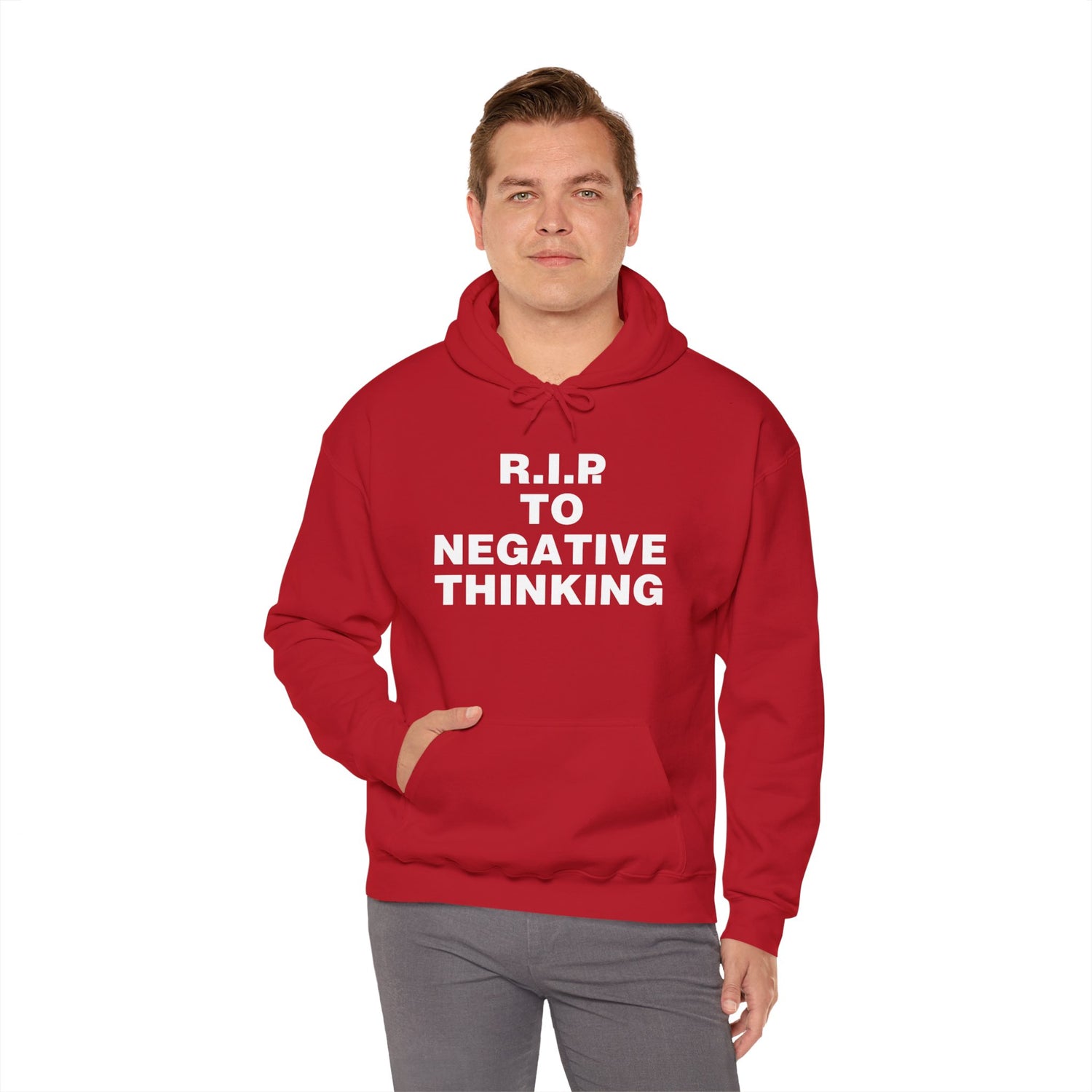 R.I.P. to Negative Thinking Unisex Heavy Blend™ Hooded Sweatshirt - Positive Vibes Apparel