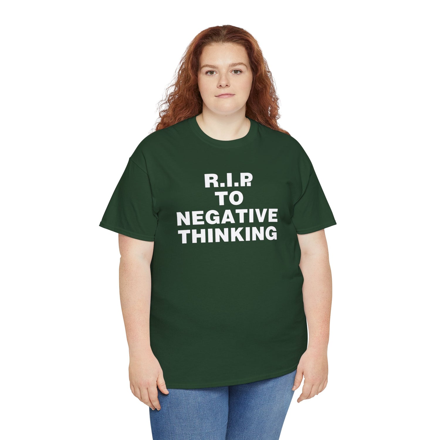 R.I.P. to Negative Thinking Unisex Heavy Cotton Tee - Positive Vibes Apparel