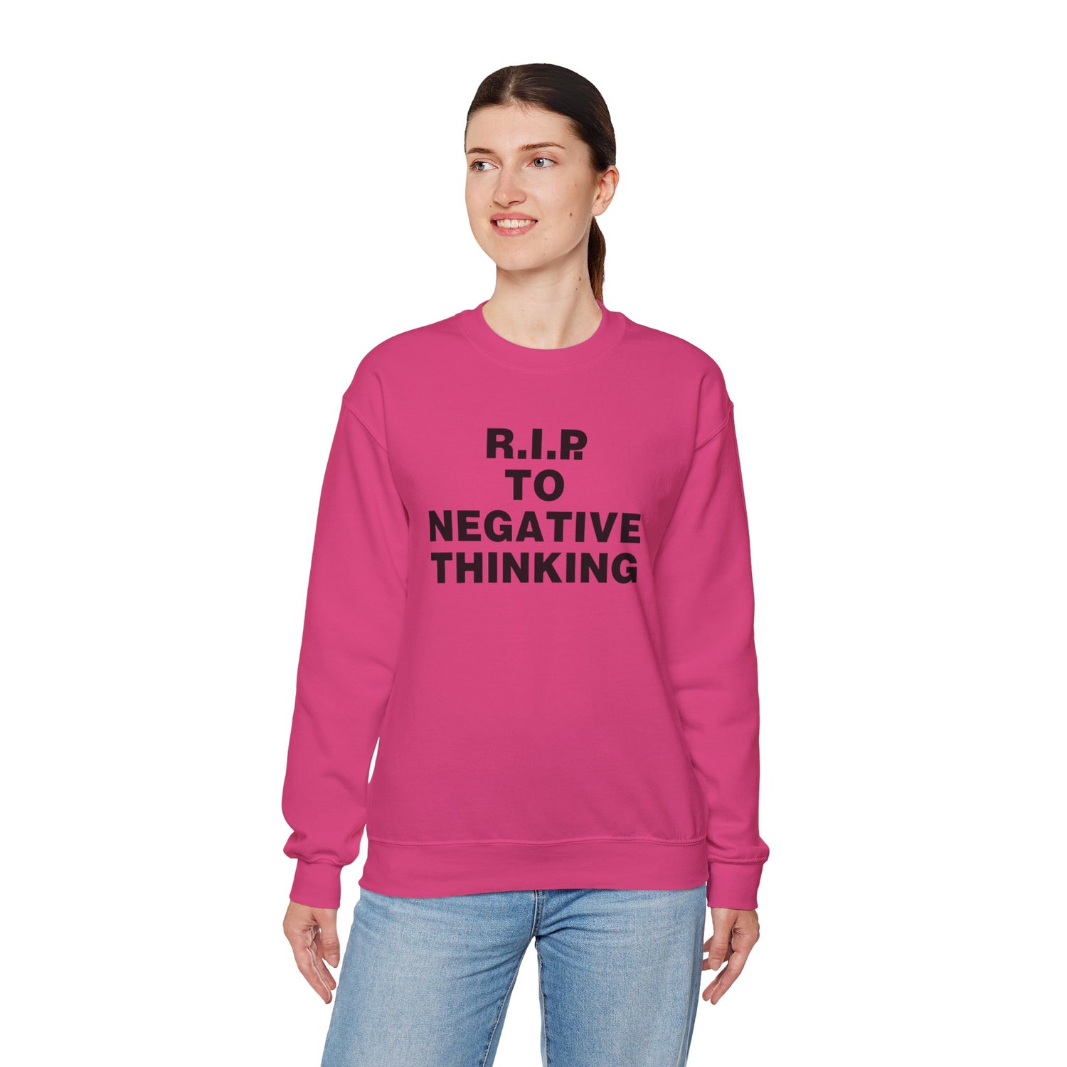 R.I.P. to Negative Thinking Crewneck Sweatshirt | Unisex Heavy Blend™