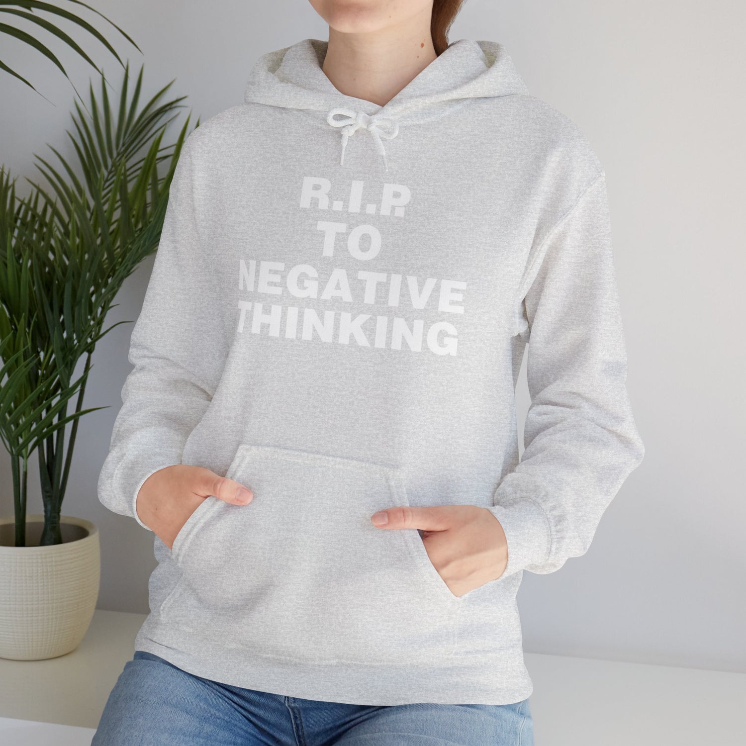 R.I.P. to Negative Thinking Unisex Heavy Blend™ Hooded Sweatshirt - Positive Vibes Apparel