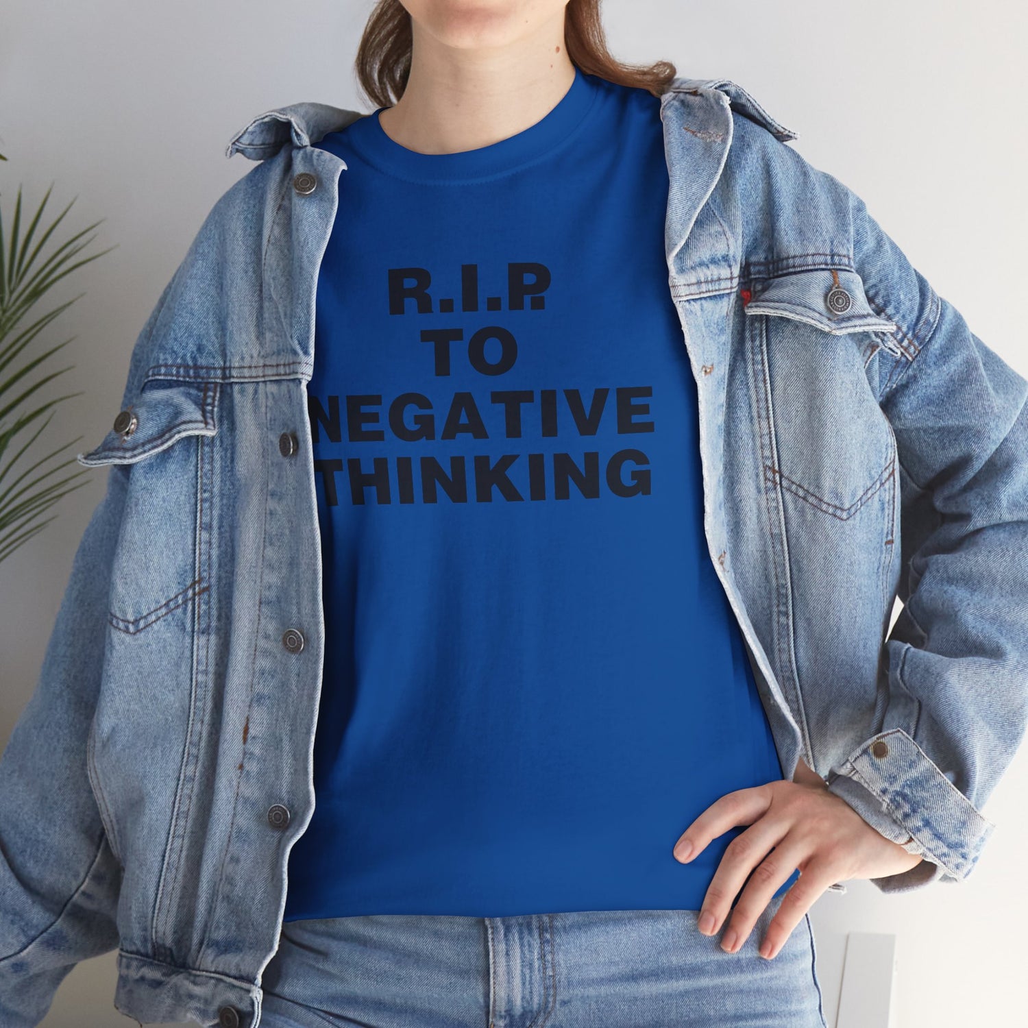 R.I.P. to Negative Thinking Unisex Heavy Cotton Tee - Positive Vibes T-Shirt