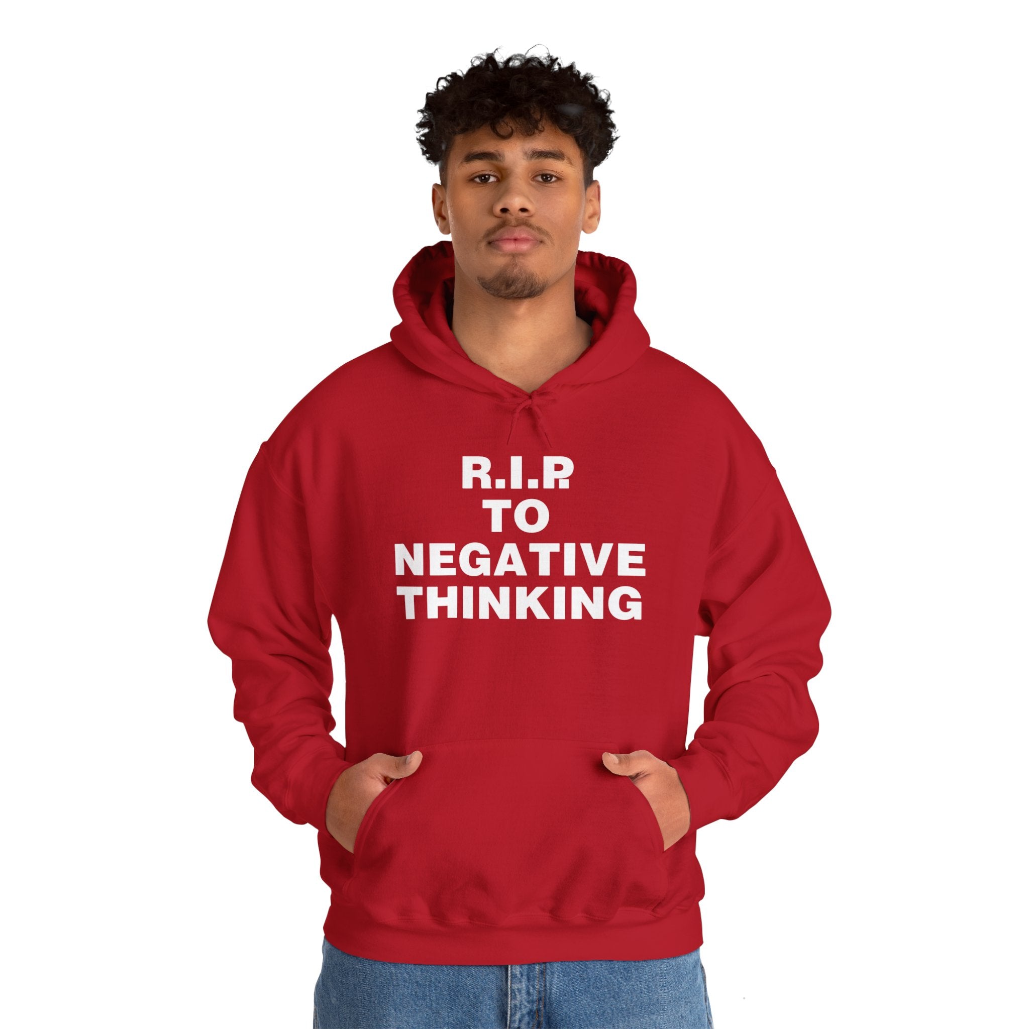 R.I.P. to Negative Thinking Unisex Heavy Blend™ Hooded Sweatshirt - Positive Vibes Apparel