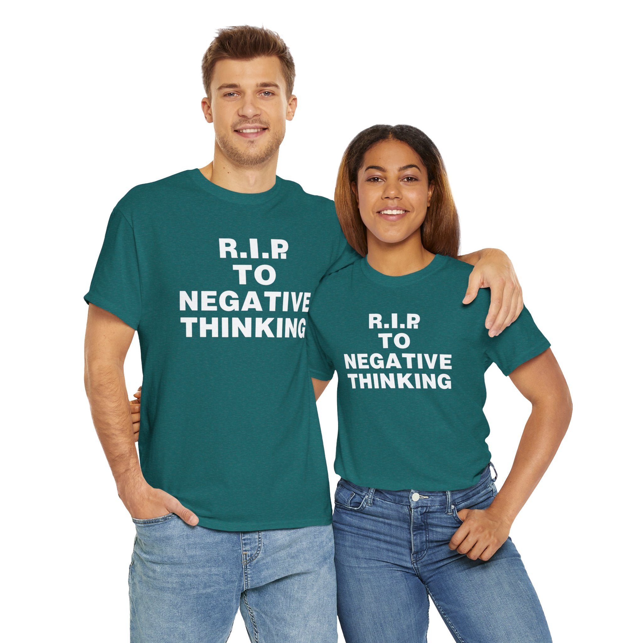 R.I.P. to Negative Thinking Unisex Heavy Cotton Tee - Positive Vibes Apparel