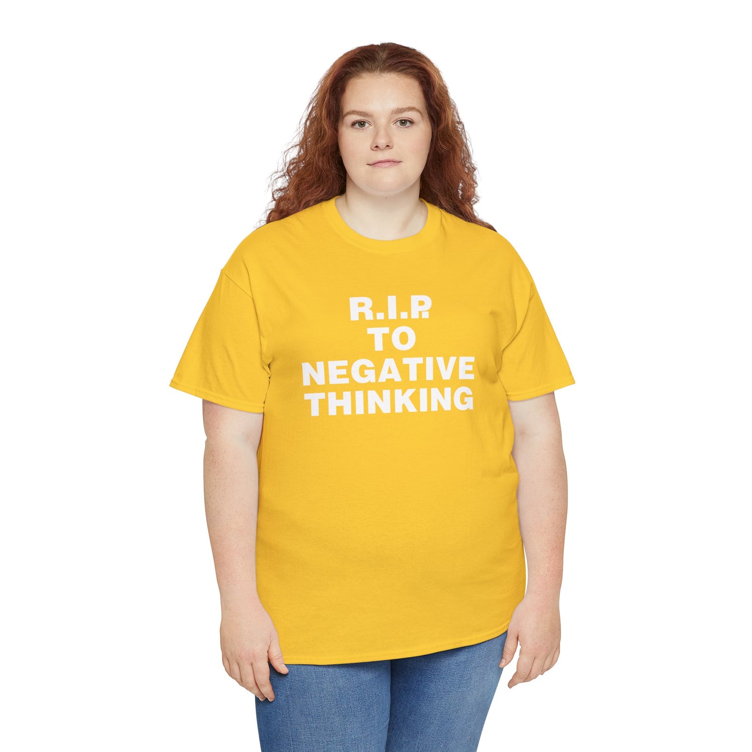 R.I.P. to Negative Thinking Unisex Heavy Cotton Tee - Positive Vibes Apparel