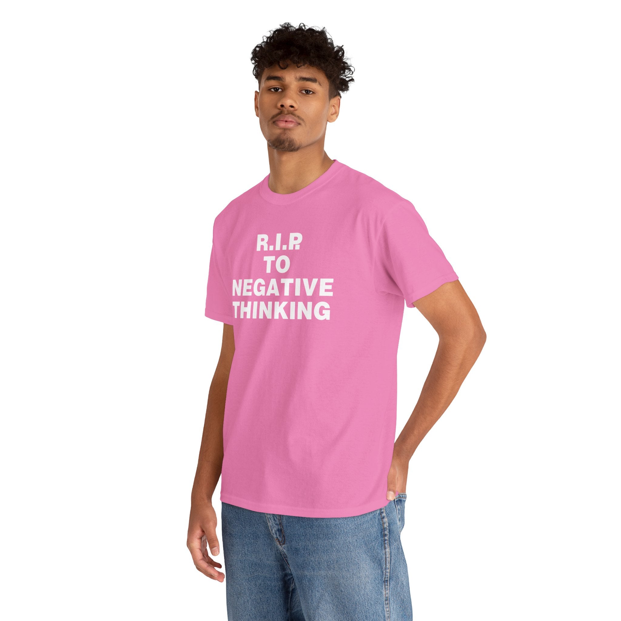 R.I.P. to Negative Thinking Unisex Heavy Cotton Tee - Positive Vibes Apparel