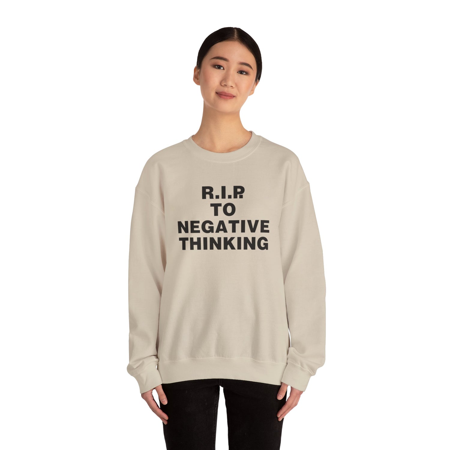 R.I.P. to Negative Thinking Crewneck Sweatshirt | Unisex Heavy Blend™