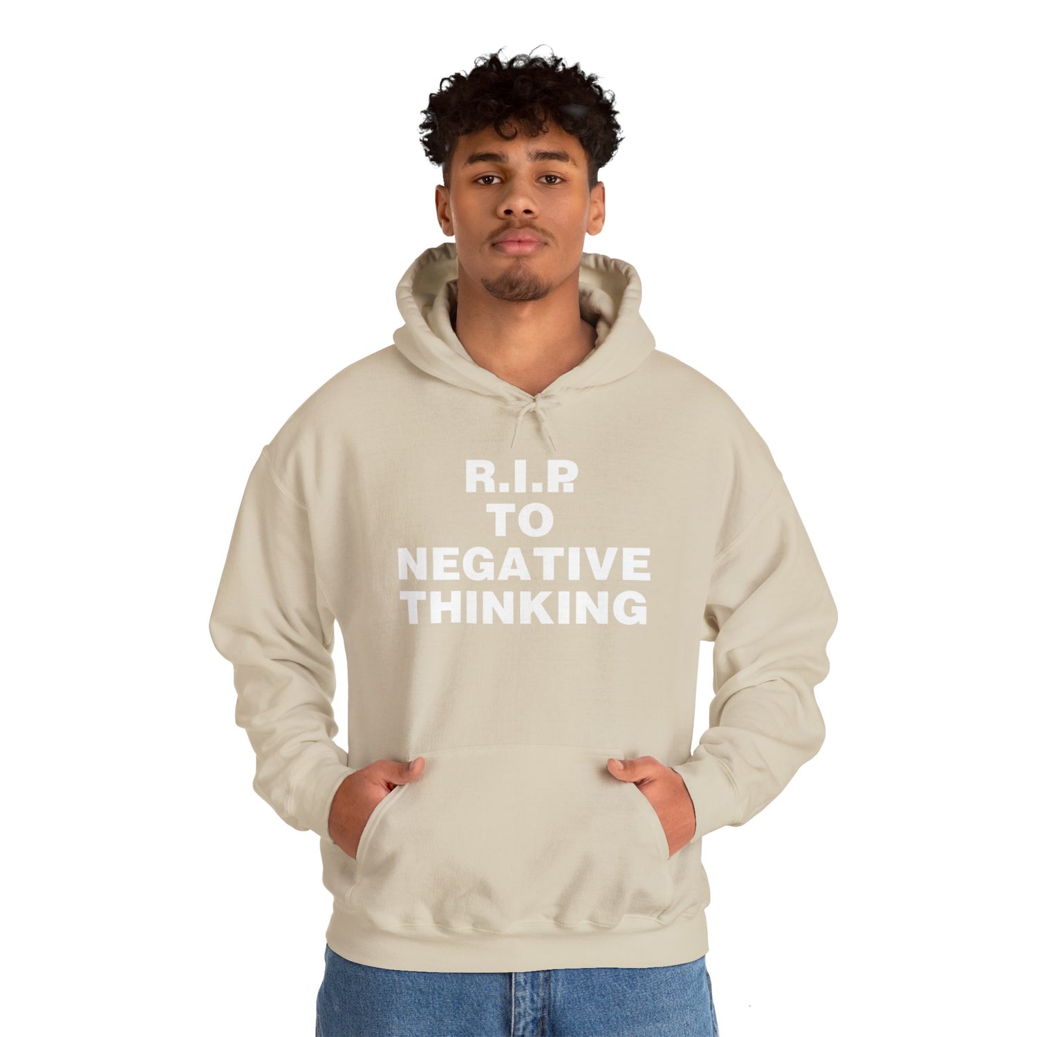 R.I.P. to Negative Thinking Unisex Heavy Blend™ Hooded Sweatshirt - Positive Vibes Apparel