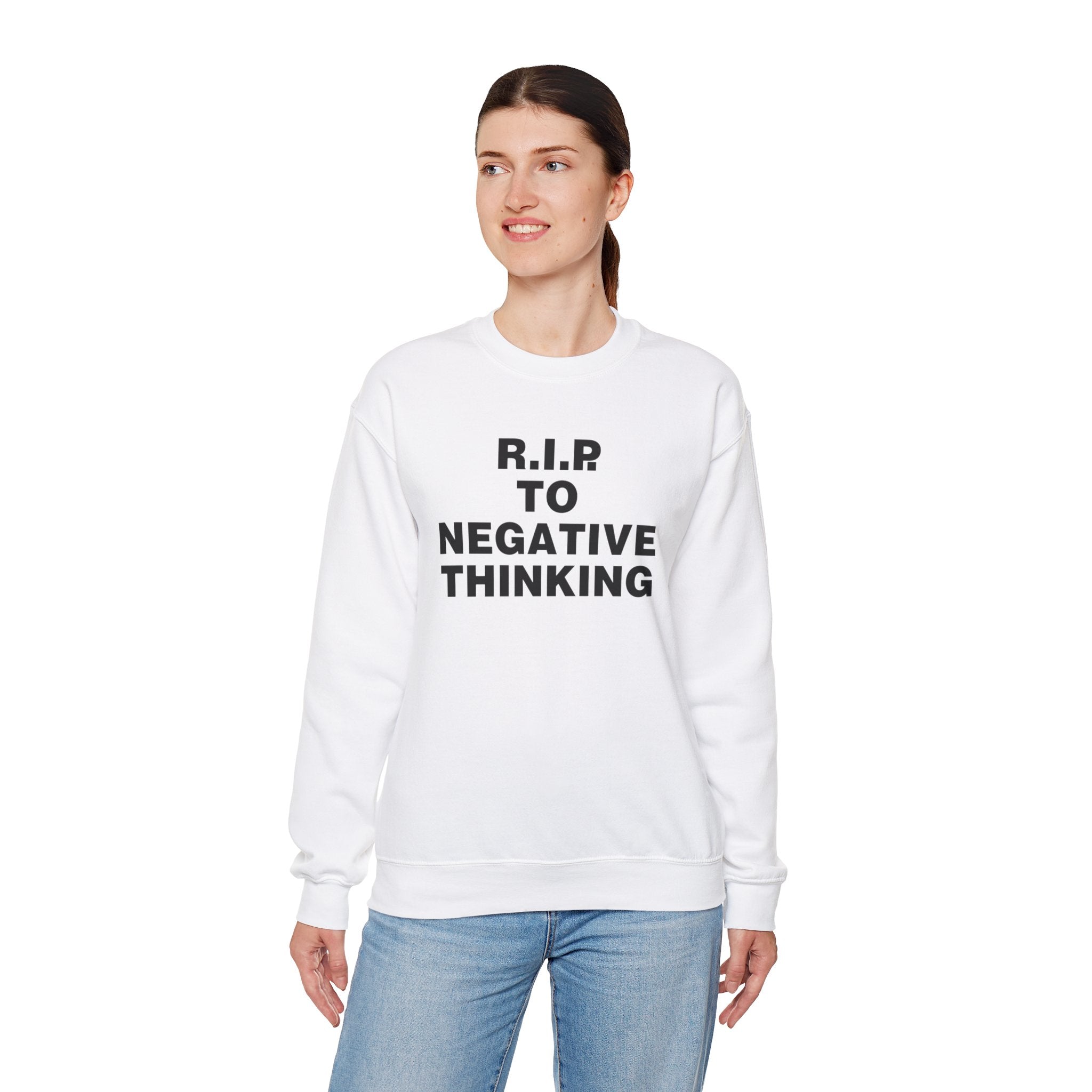 R.I.P. to Negative Thinking Crewneck Sweatshirt | Unisex Heavy Blend™