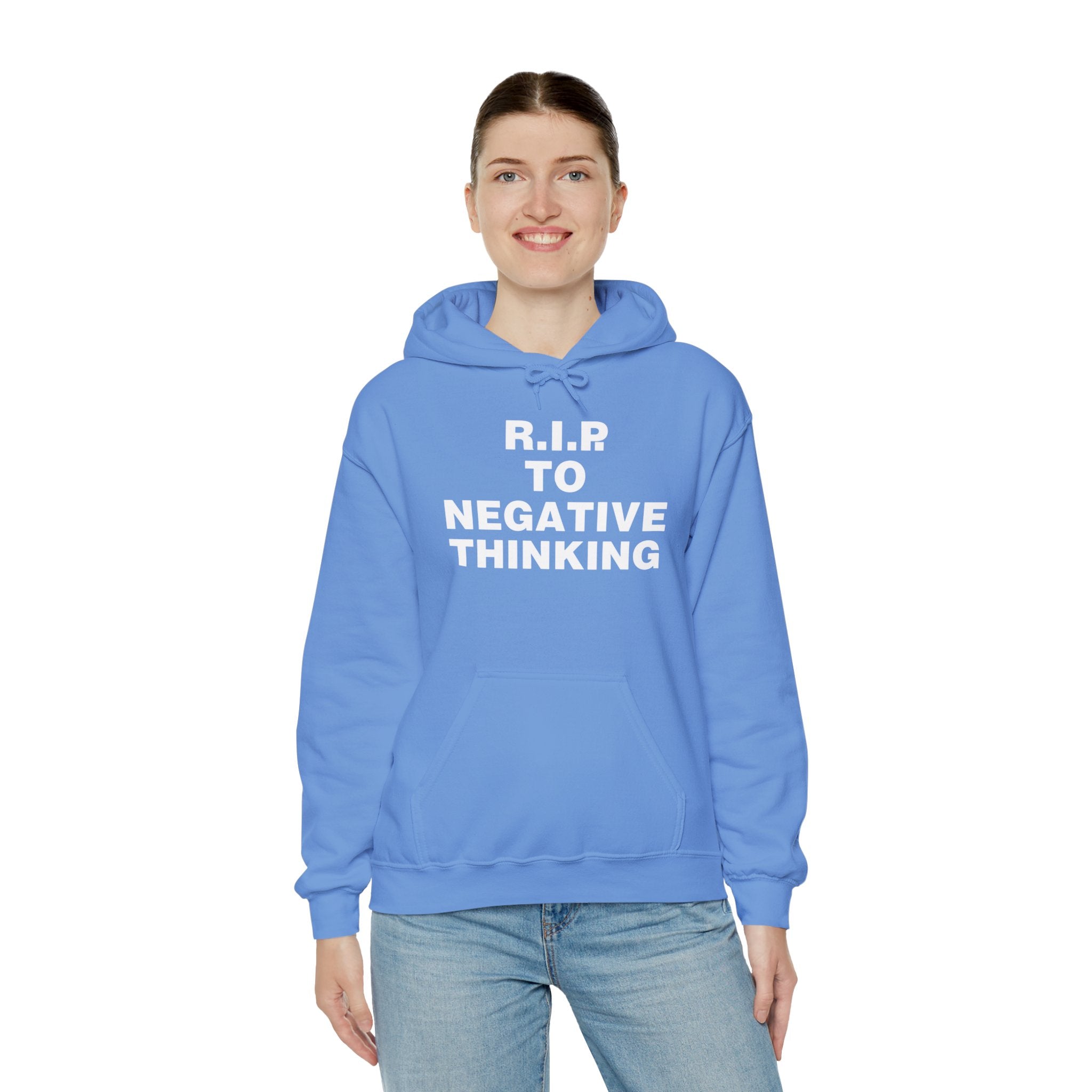 R.I.P. to Negative Thinking Unisex Heavy Blend™ Hooded Sweatshirt - Positive Vibes Apparel