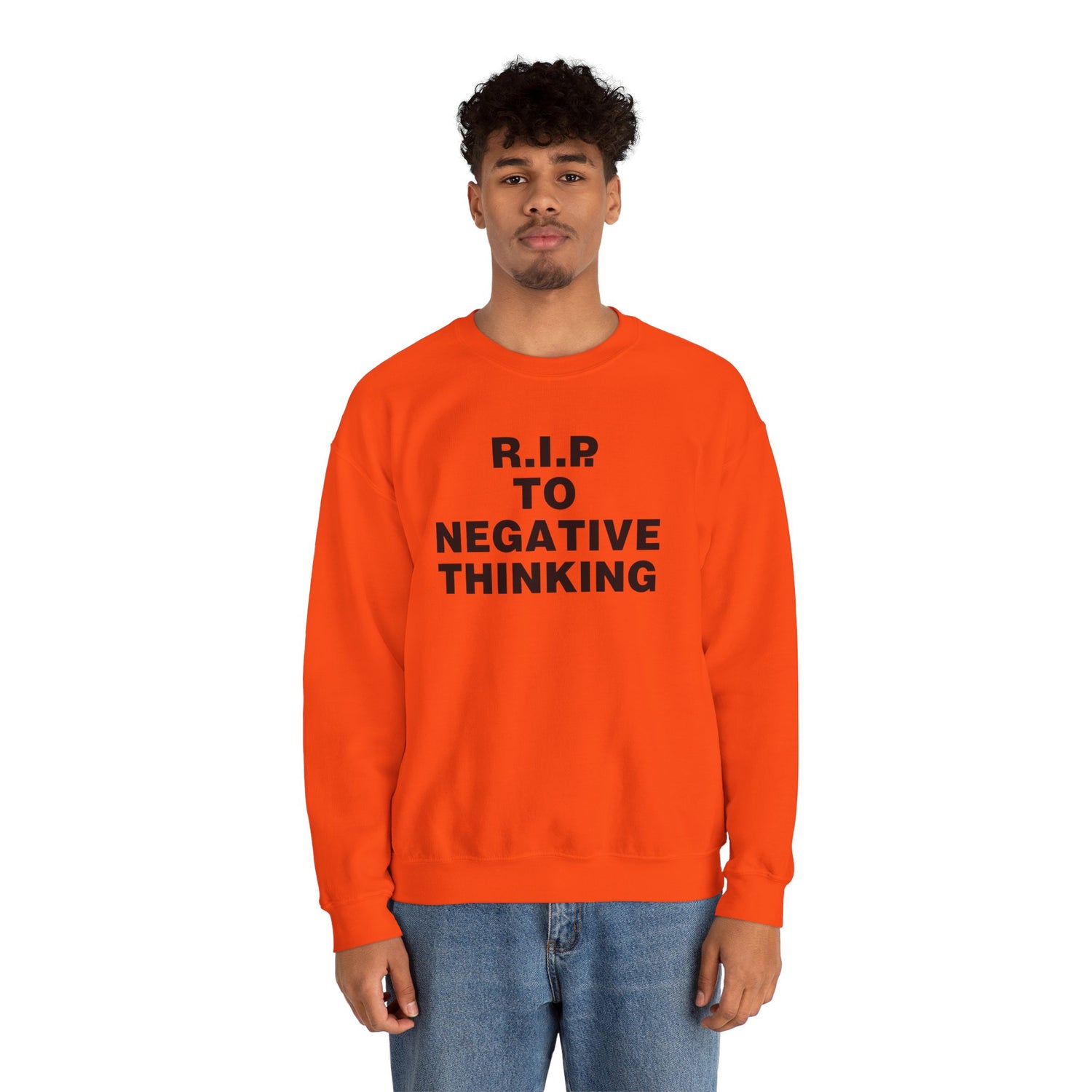 R.I.P. to Negative Thinking Crewneck Sweatshirt | Unisex Heavy Blend™