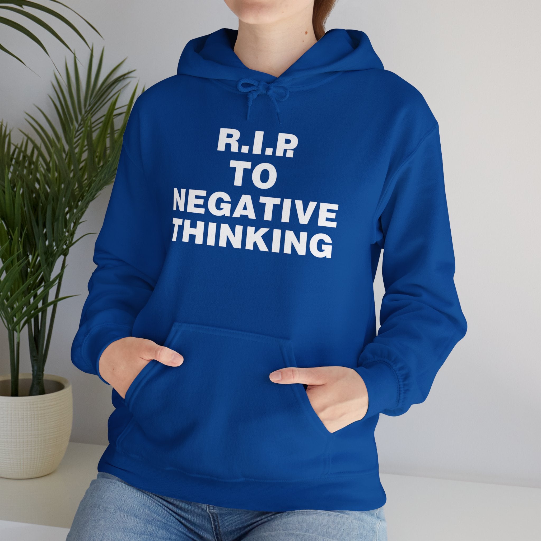 R.I.P. to Negative Thinking Unisex Heavy Blend™ Hooded Sweatshirt - Positive Vibes Apparel