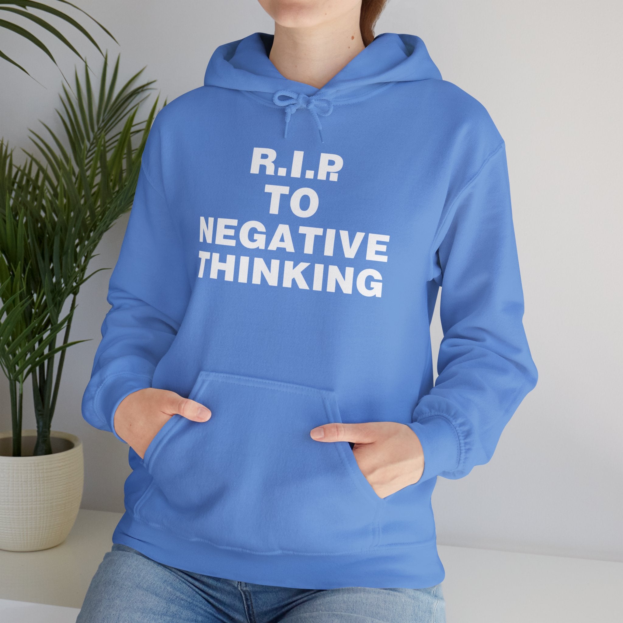 R.I.P. to Negative Thinking Unisex Heavy Blend™ Hooded Sweatshirt - Positive Vibes Apparel