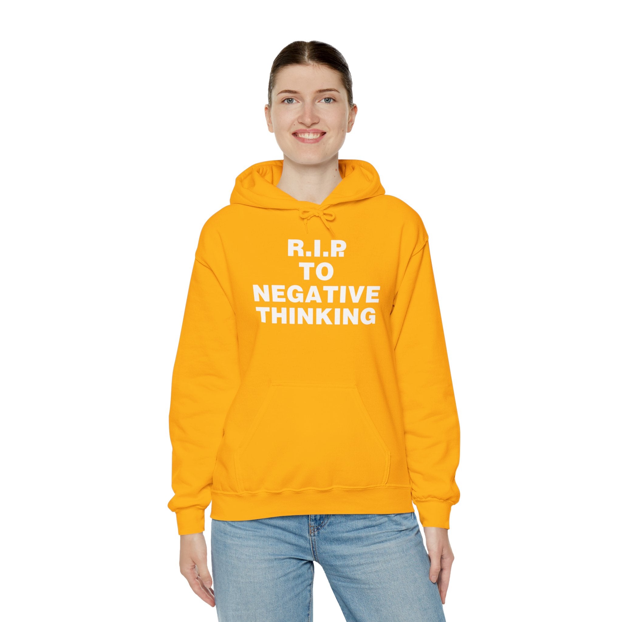 R.I.P. to Negative Thinking Unisex Heavy Blend™ Hooded Sweatshirt - Positive Vibes Apparel