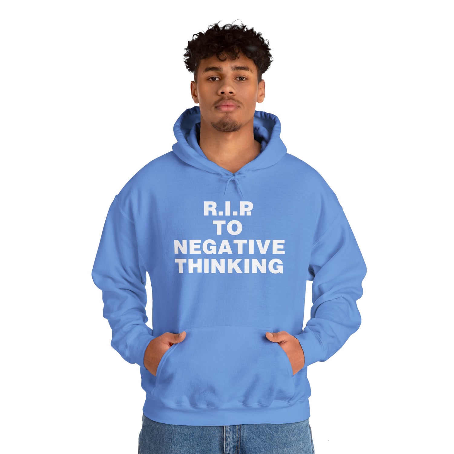 R.I.P. to Negative Thinking Unisex Heavy Blend™ Hooded Sweatshirt - Positive Vibes Apparel