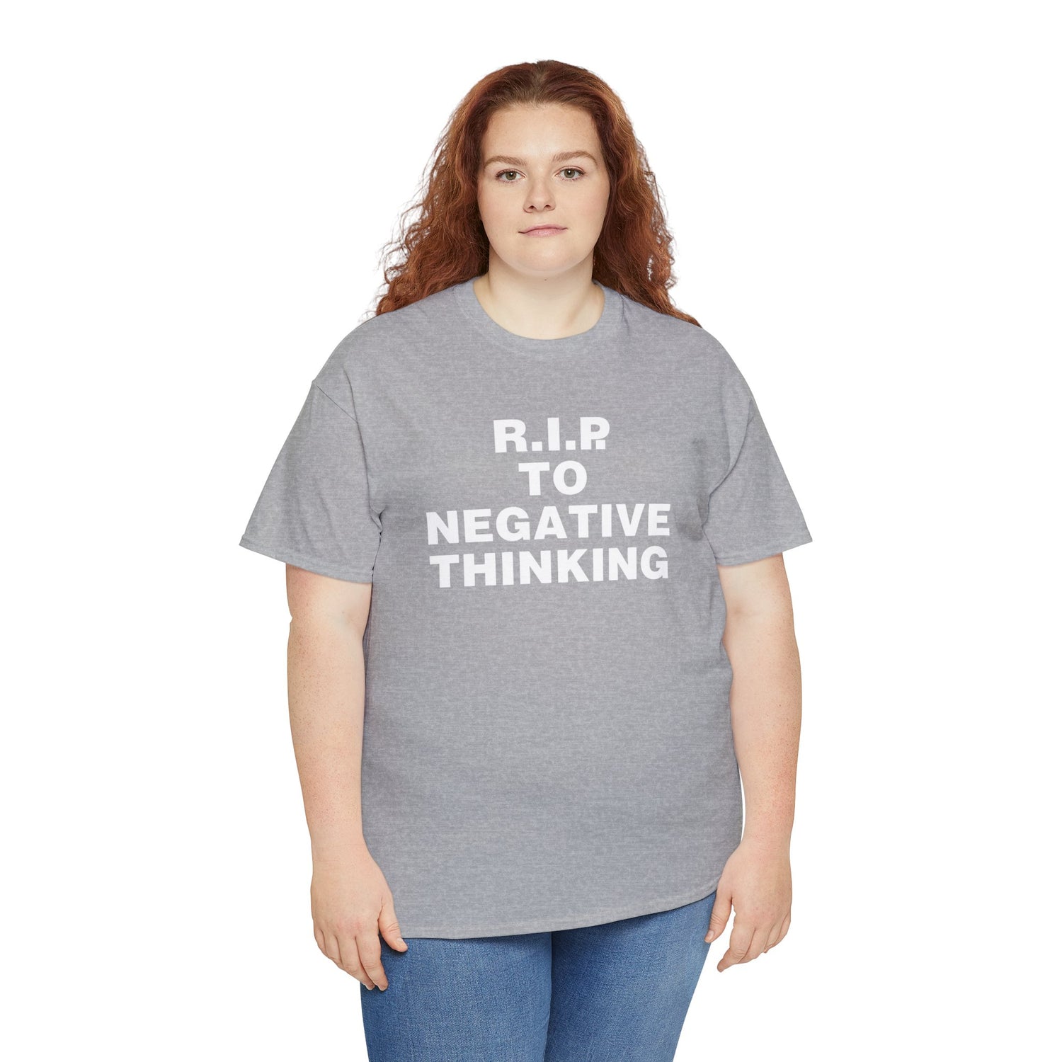 R.I.P. to Negative Thinking Unisex Heavy Cotton Tee - Positive Vibes Apparel