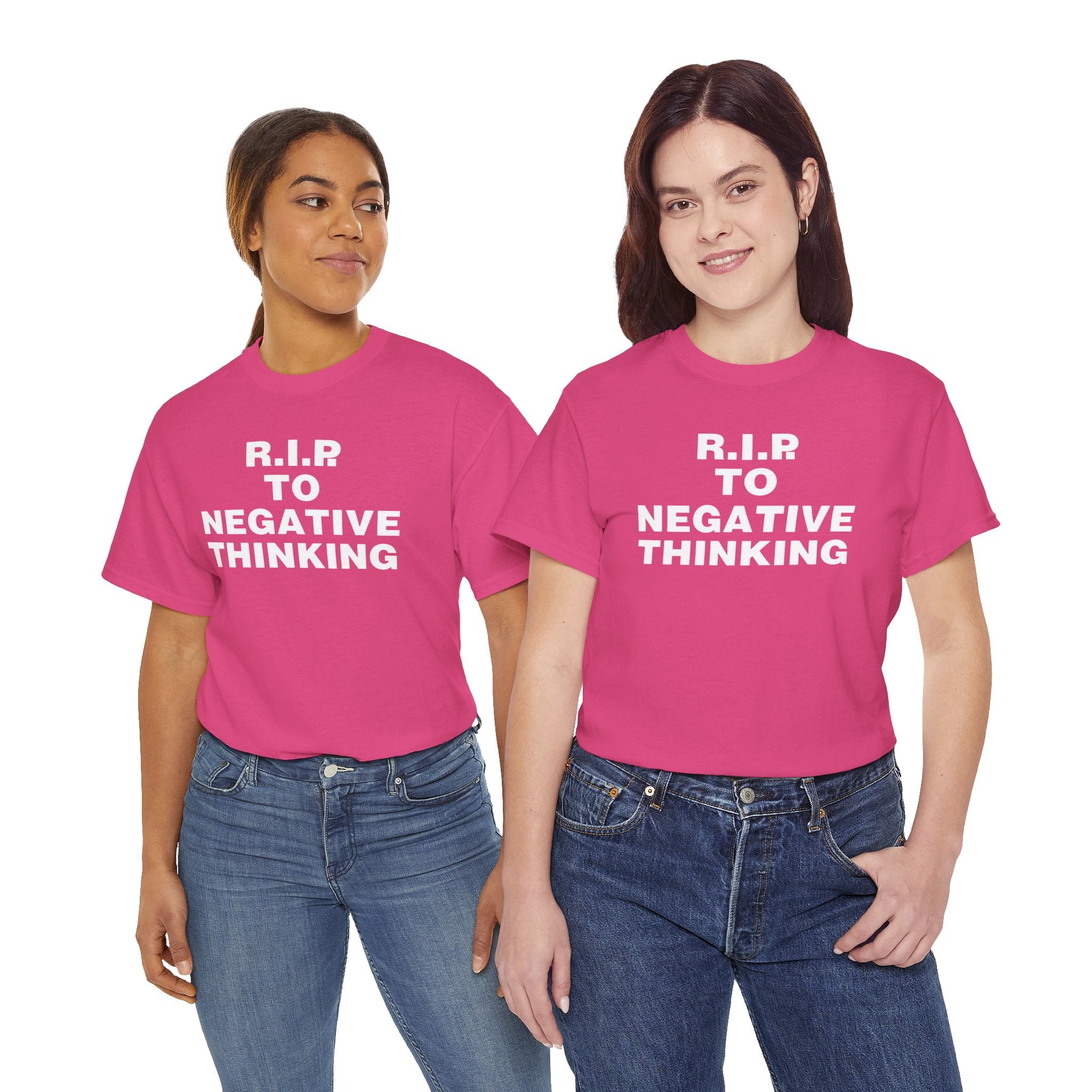 R.I.P. to Negative Thinking Unisex Heavy Cotton Tee - Positive Vibes Apparel