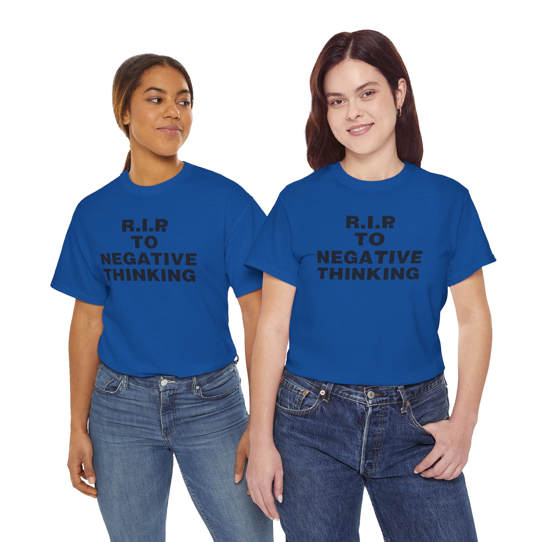 R.I.P. to Negative Thinking Unisex Heavy Cotton Tee - Positive Vibes T-Shirt