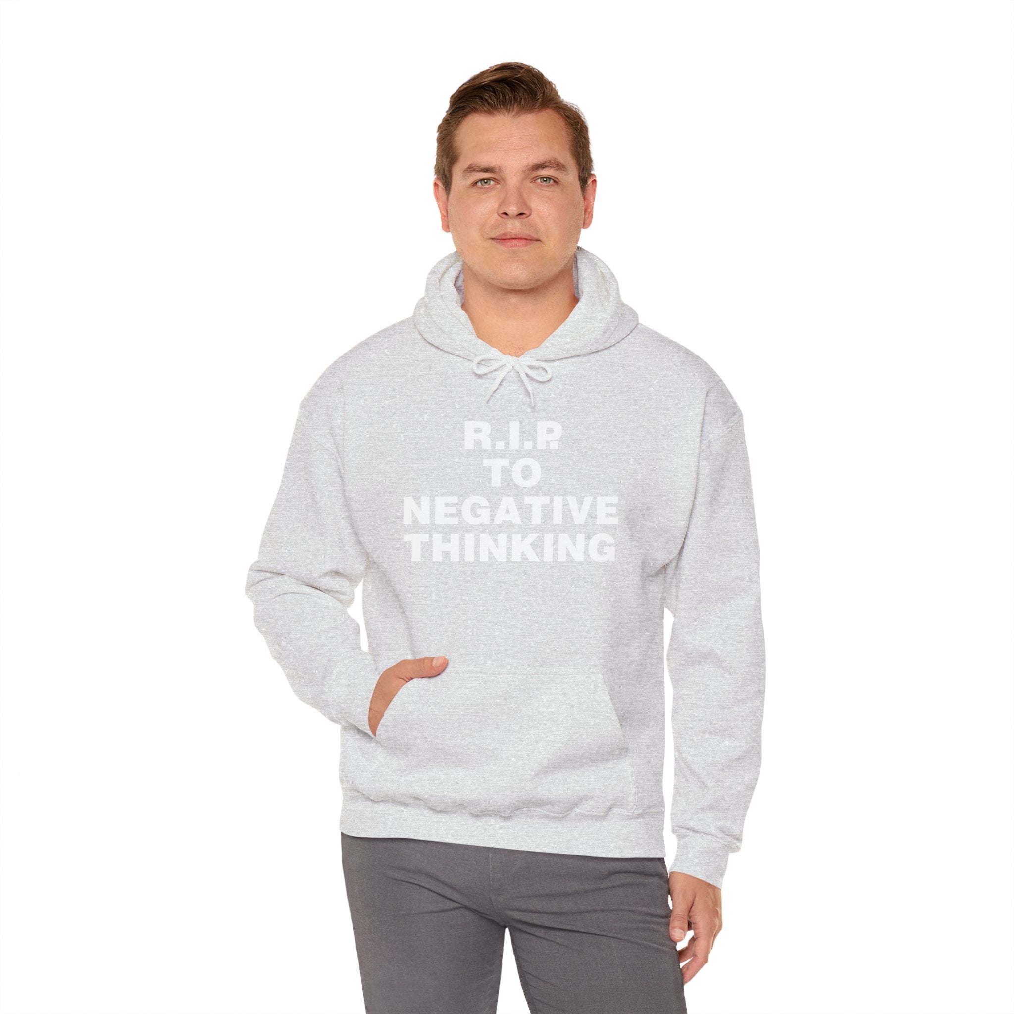 R.I.P. to Negative Thinking Unisex Heavy Blend™ Hooded Sweatshirt - Positive Vibes Apparel