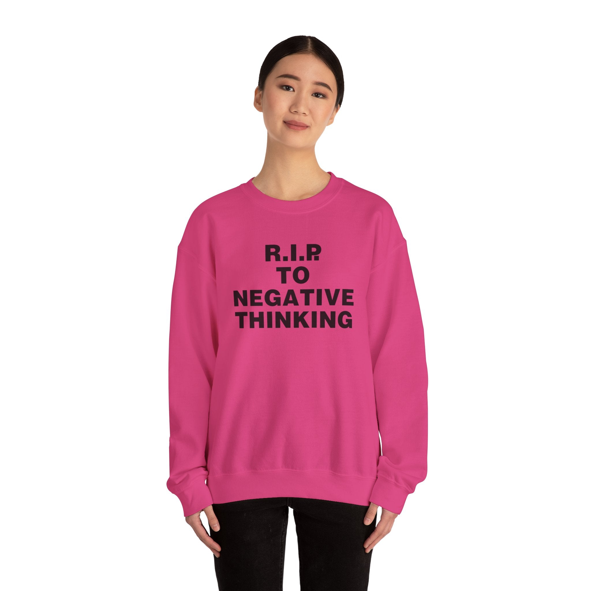 R.I.P. to Negative Thinking Crewneck Sweatshirt | Unisex Heavy Blend™