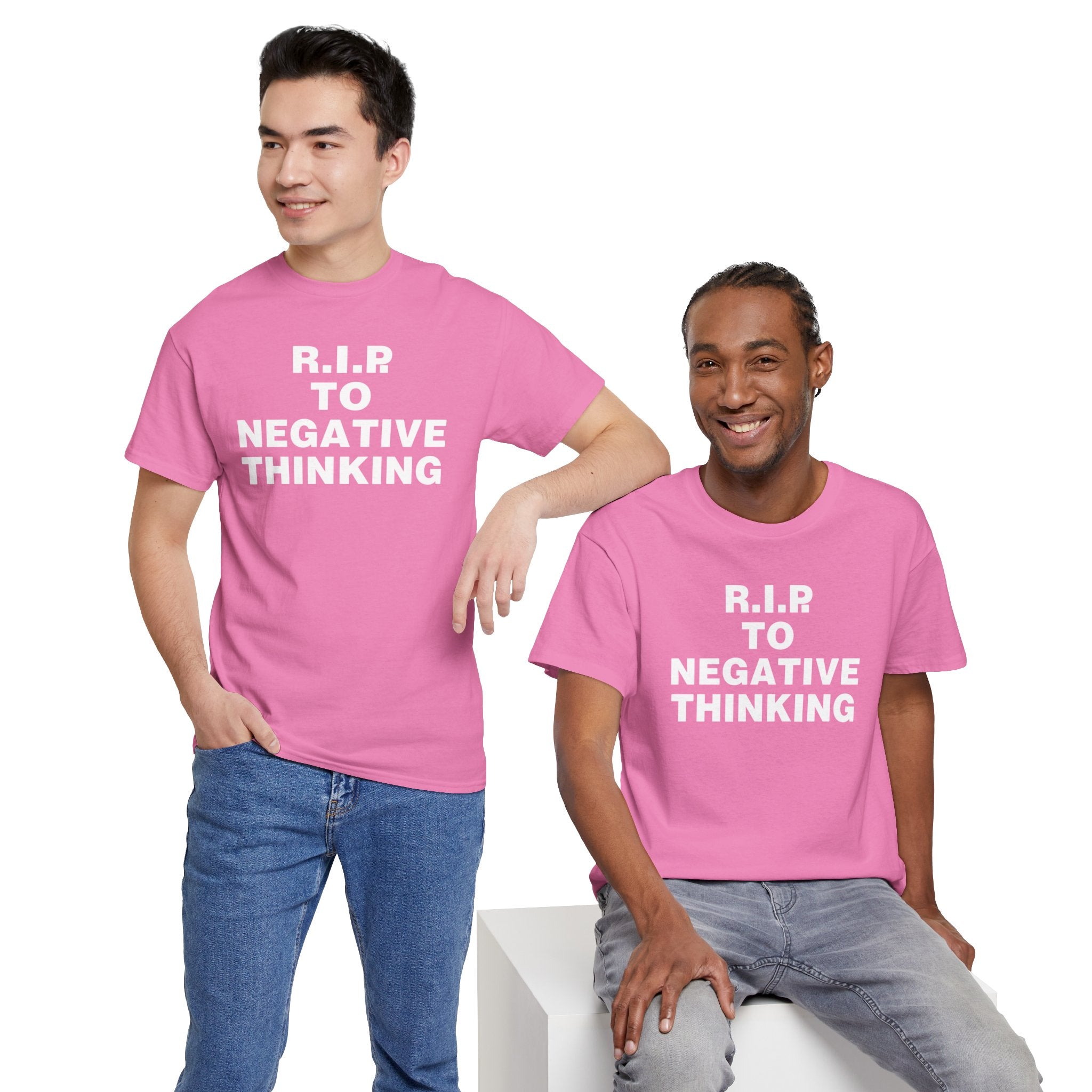 R.I.P. to Negative Thinking Unisex Heavy Cotton Tee - Positive Vibes Apparel