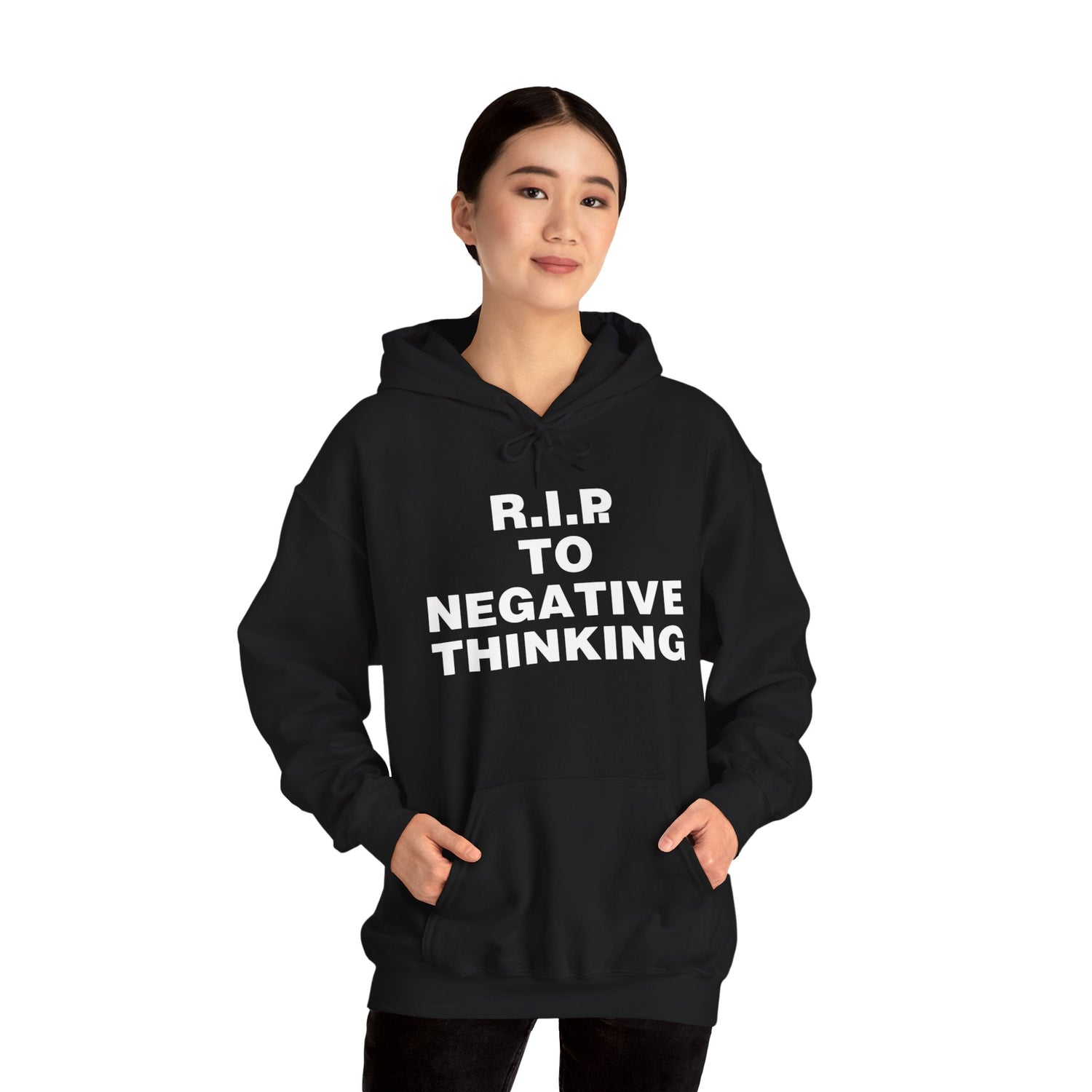 R.I.P. to Negative Thinking Unisex Heavy Blend™ Hooded Sweatshirt - Positive Vibes Apparel