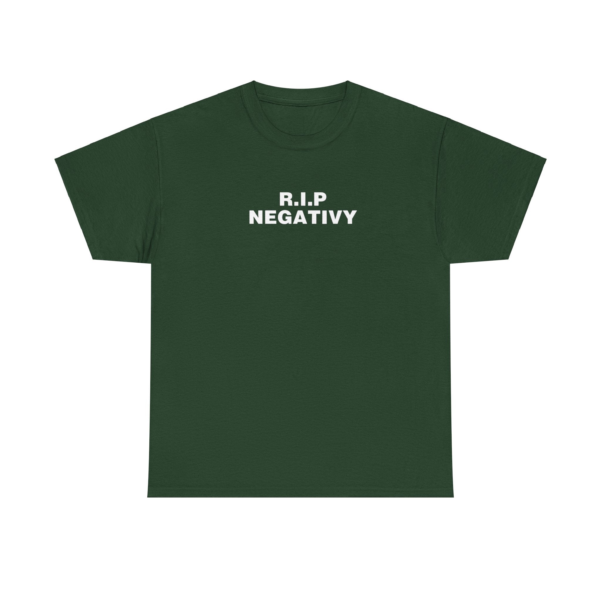 R.I.P. Negativity Unisex Heavy Cotton Tee - Embrace Positivity with Style