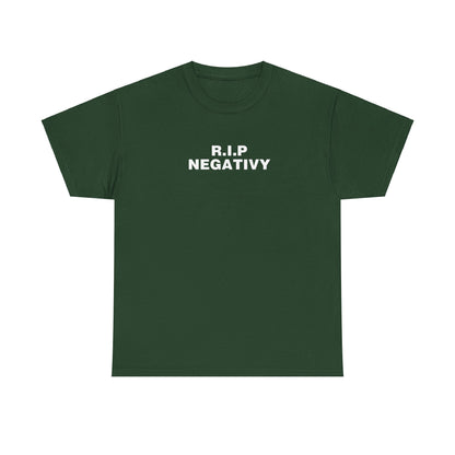 R.I.P. Negativity Unisex Heavy Cotton Tee - Embrace Positivity with Style