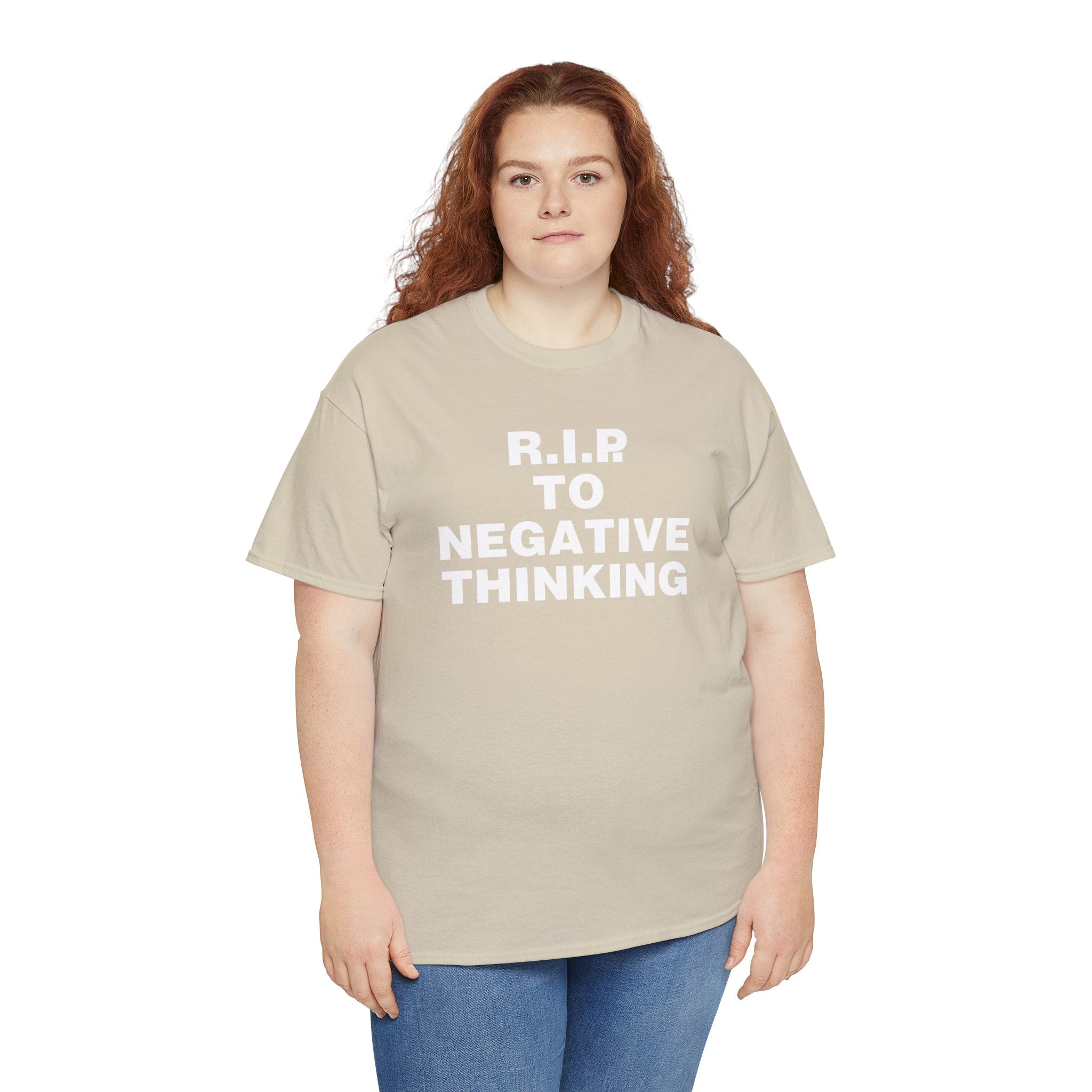 R.I.P. to Negative Thinking Unisex Heavy Cotton Tee - Positive Vibes Apparel