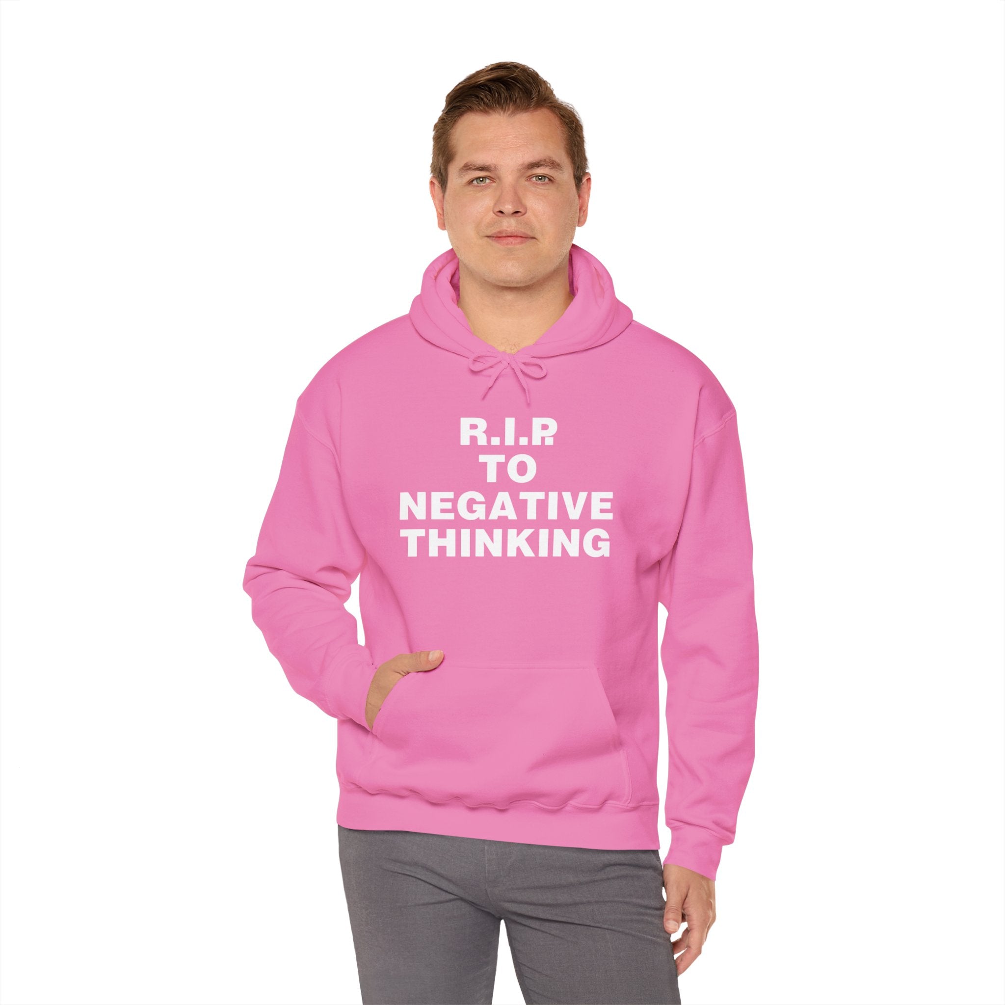 R.I.P. to Negative Thinking Unisex Heavy Blend™ Hooded Sweatshirt - Positive Vibes Apparel