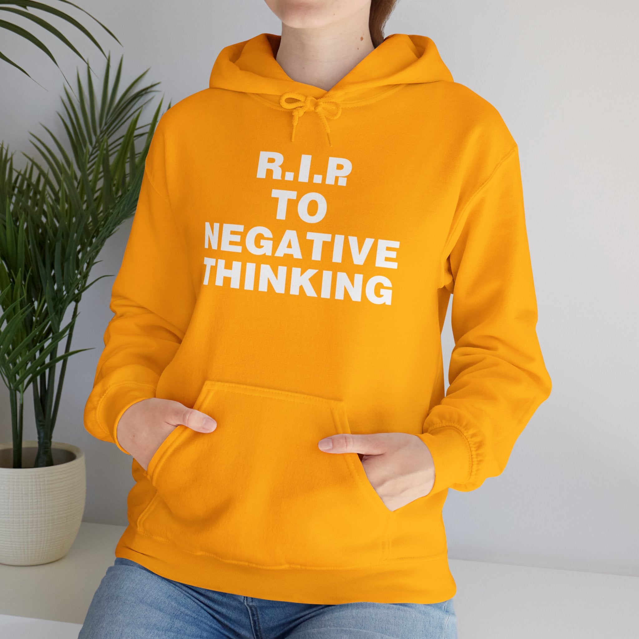 R.I.P. to Negative Thinking Unisex Heavy Blend™ Hooded Sweatshirt - Positive Vibes Apparel